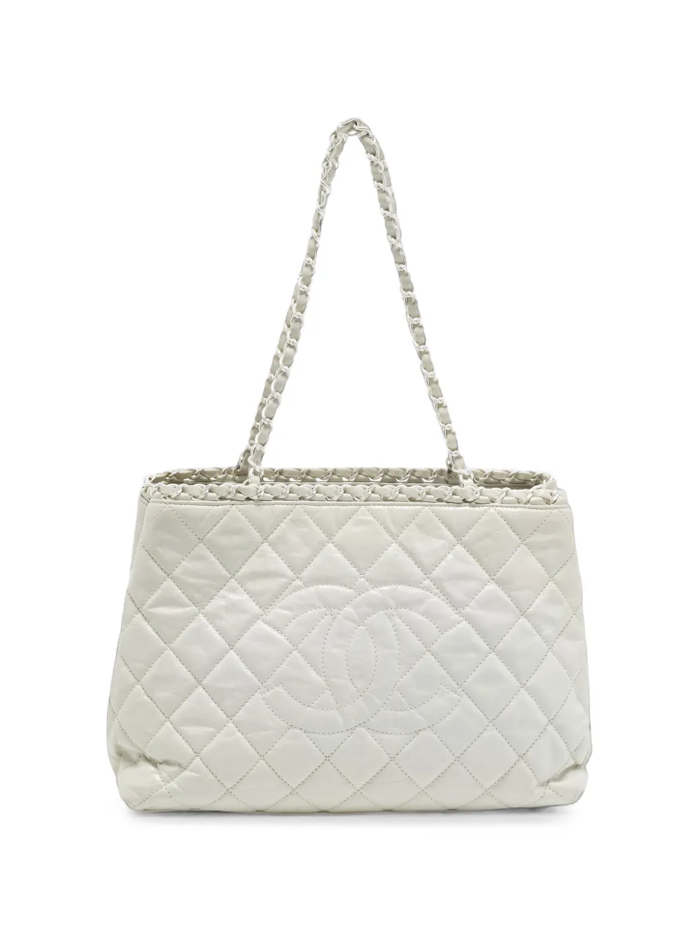 CHANEL Pre-Owned 2010-2011 Chain Me quilted tote bag - Bianco