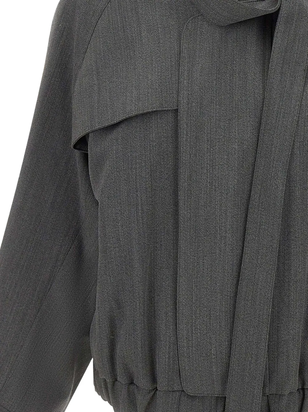 Victoria Beckham Jack met scheerwol en sjaaldetail Grijs
