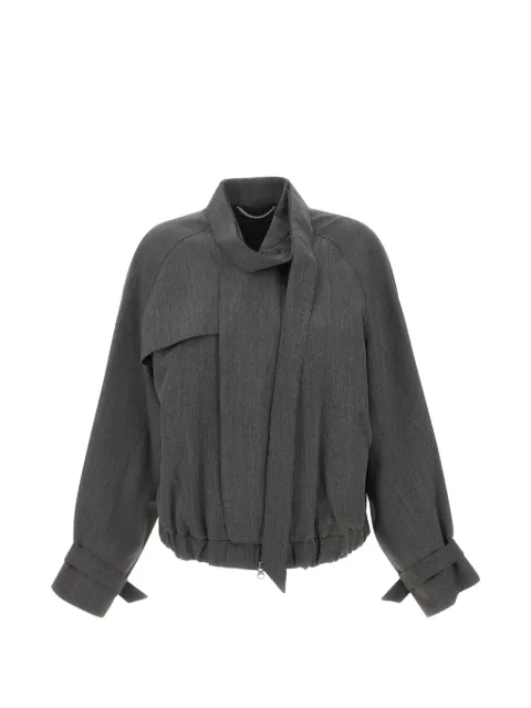 Victoria Beckham scarf-detail virgin wool jacket