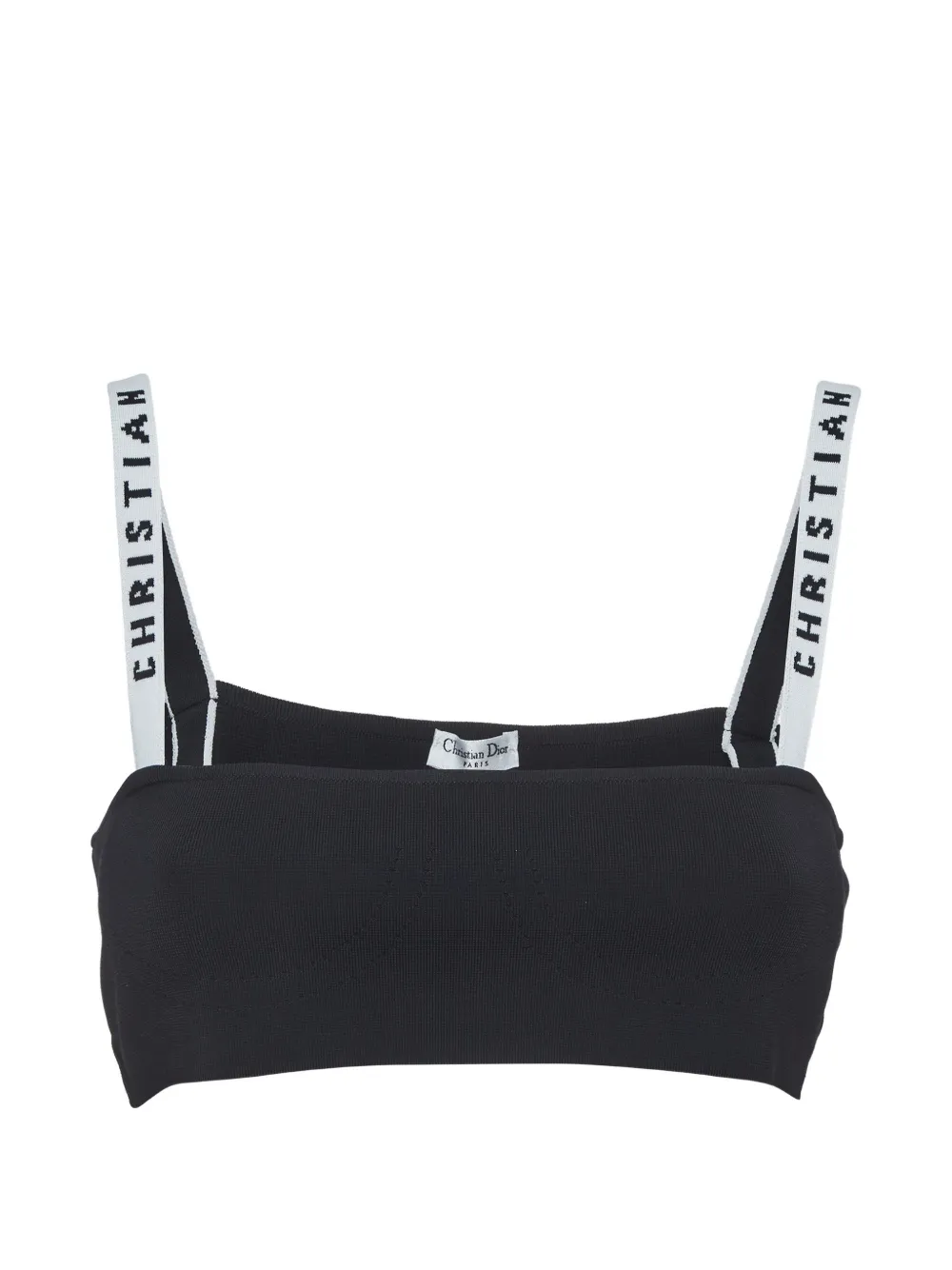 Christian Dior Pre-Owned logo-band bralette - Schwarz