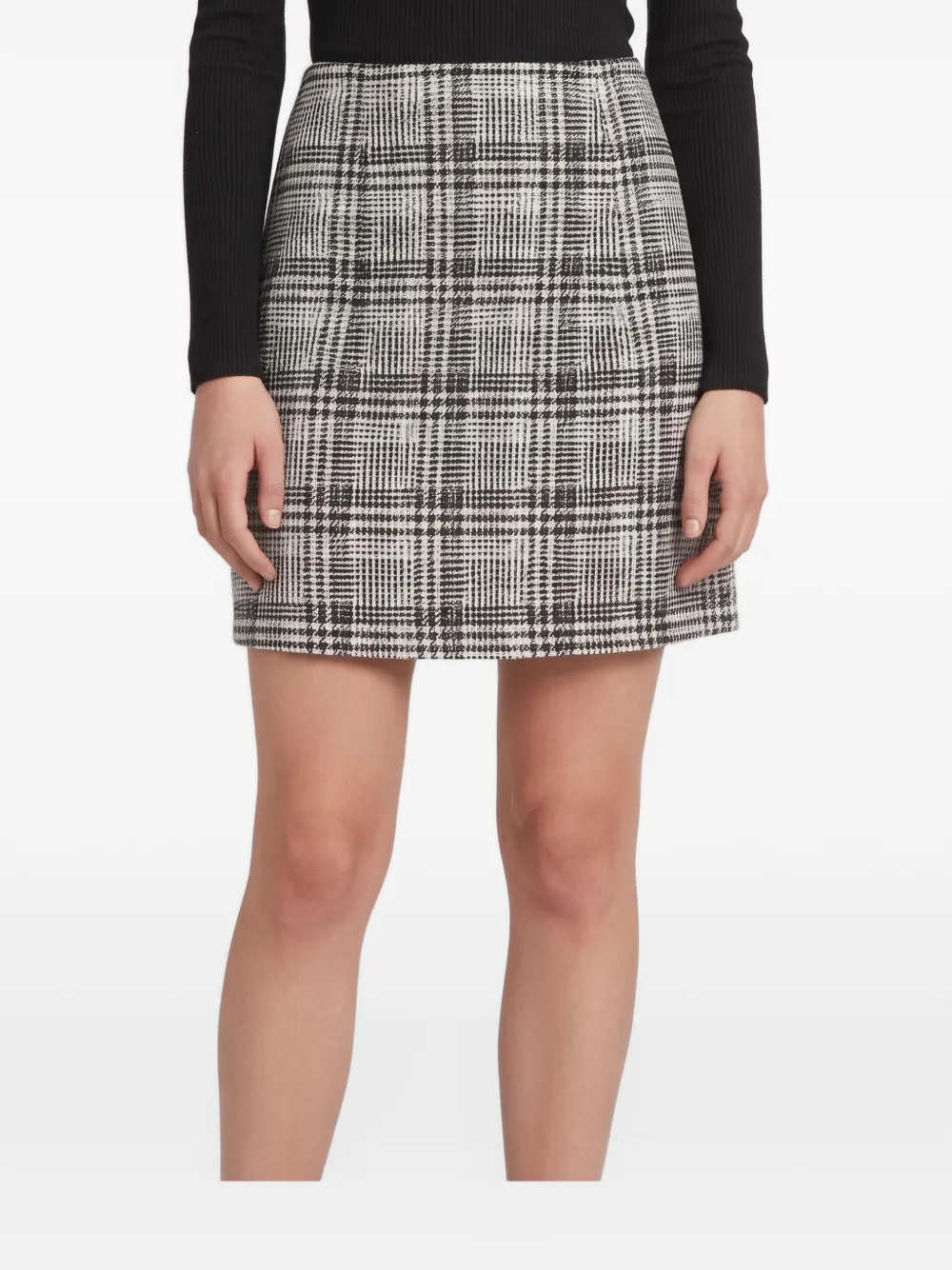 Off-White Pre-Owned houndstooth A-line mini skirt - Weiß