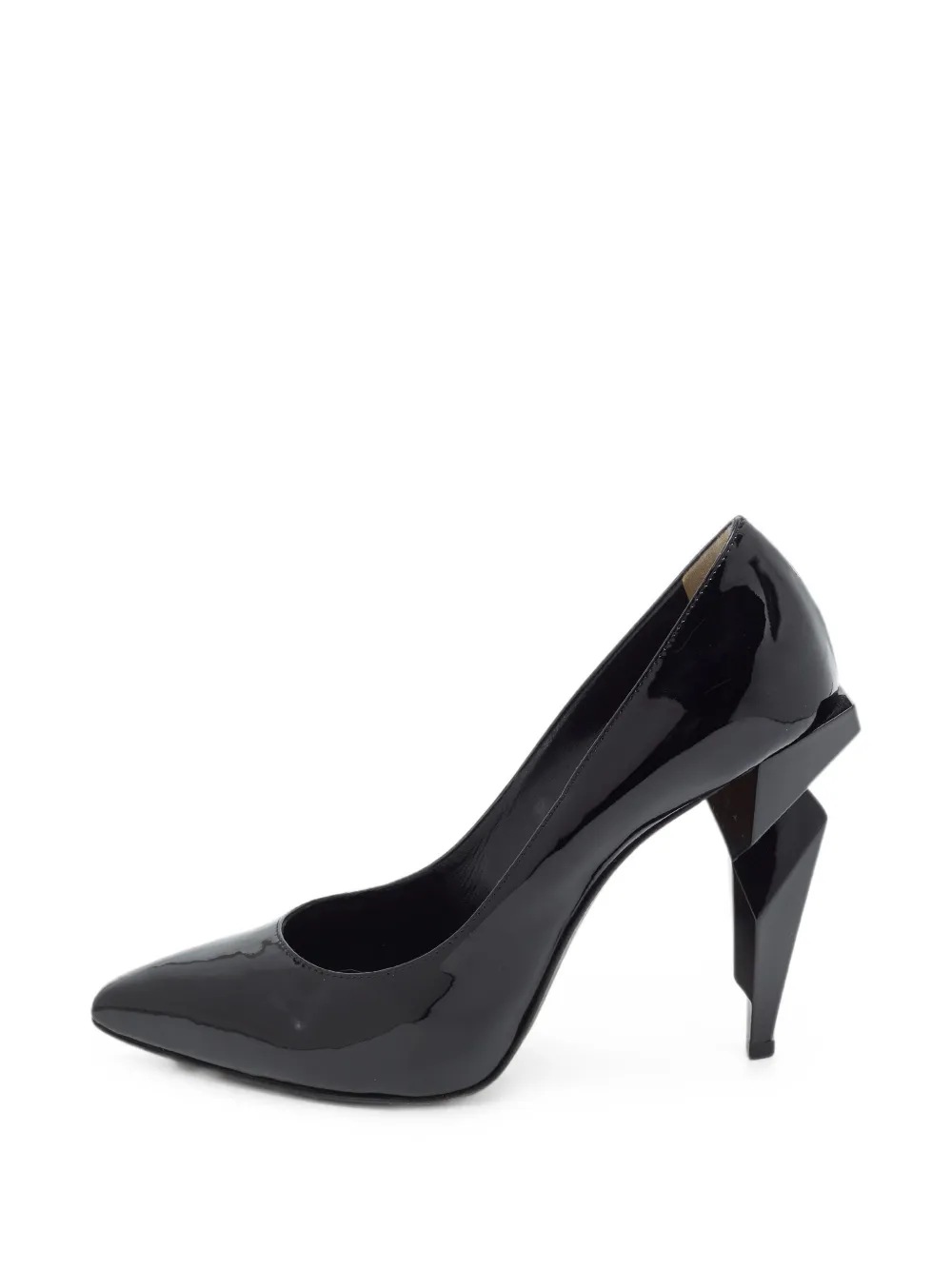 Fendi Pre-Owned sculptural-heel patent leather pumps - Schwarz