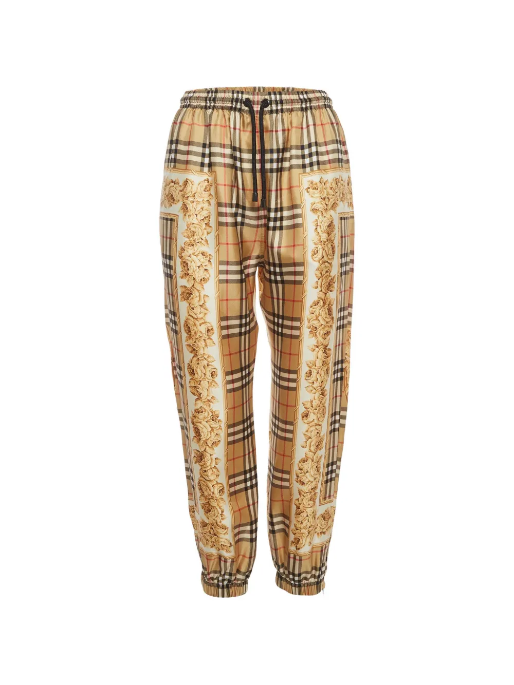 Burberry Pre-Owned pantalon de jogging à carreaux et imprimé Baroque - Or Burberry Pre-Owned pantalon de jogging à carreaux et imprimé Baroque - Or