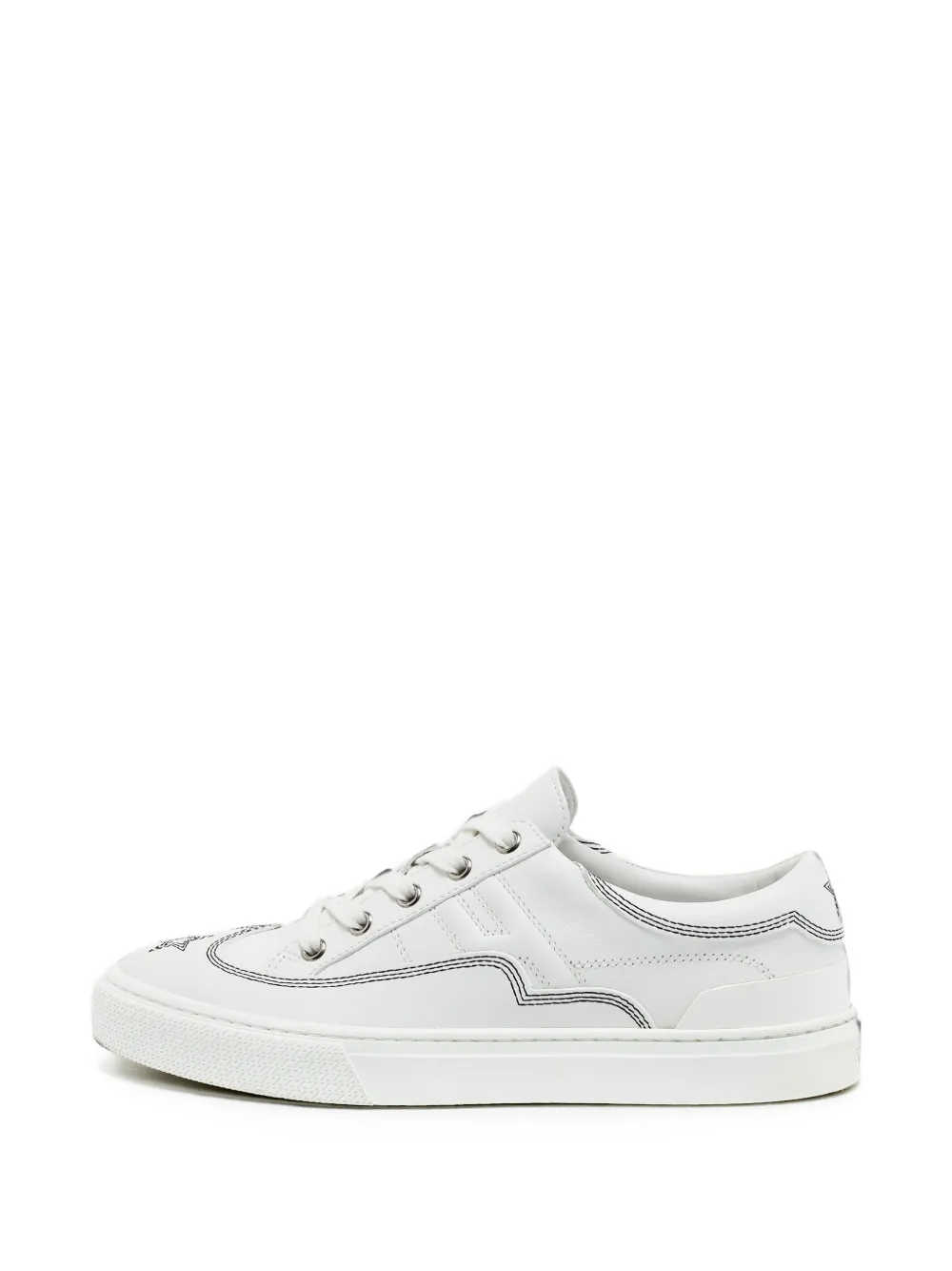 Pre-owned Hermes Deep Low-top Sneakers In White