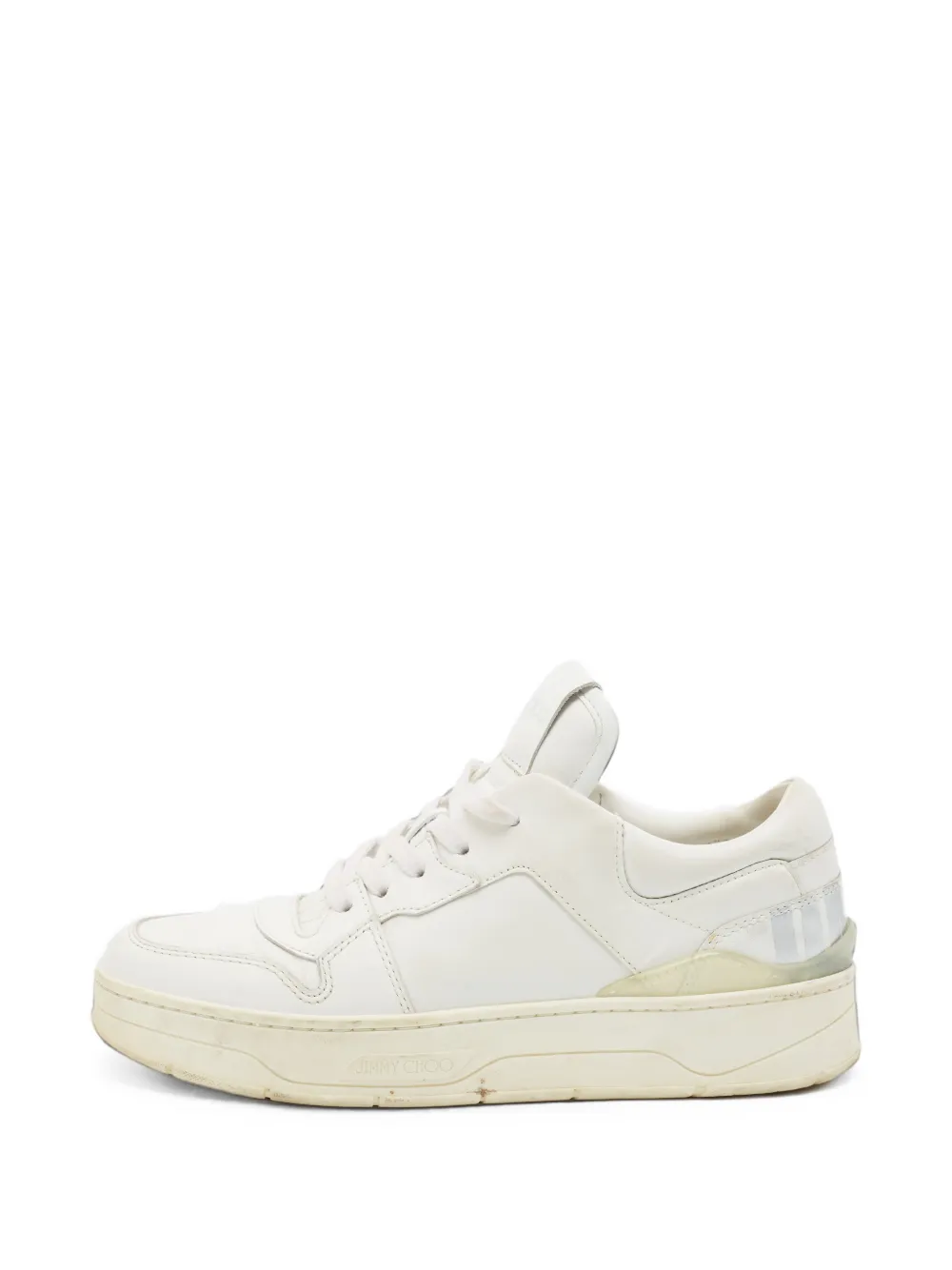 Jimmy Choo Pre-Owned Florent/F lace-up sneakers - Blanc