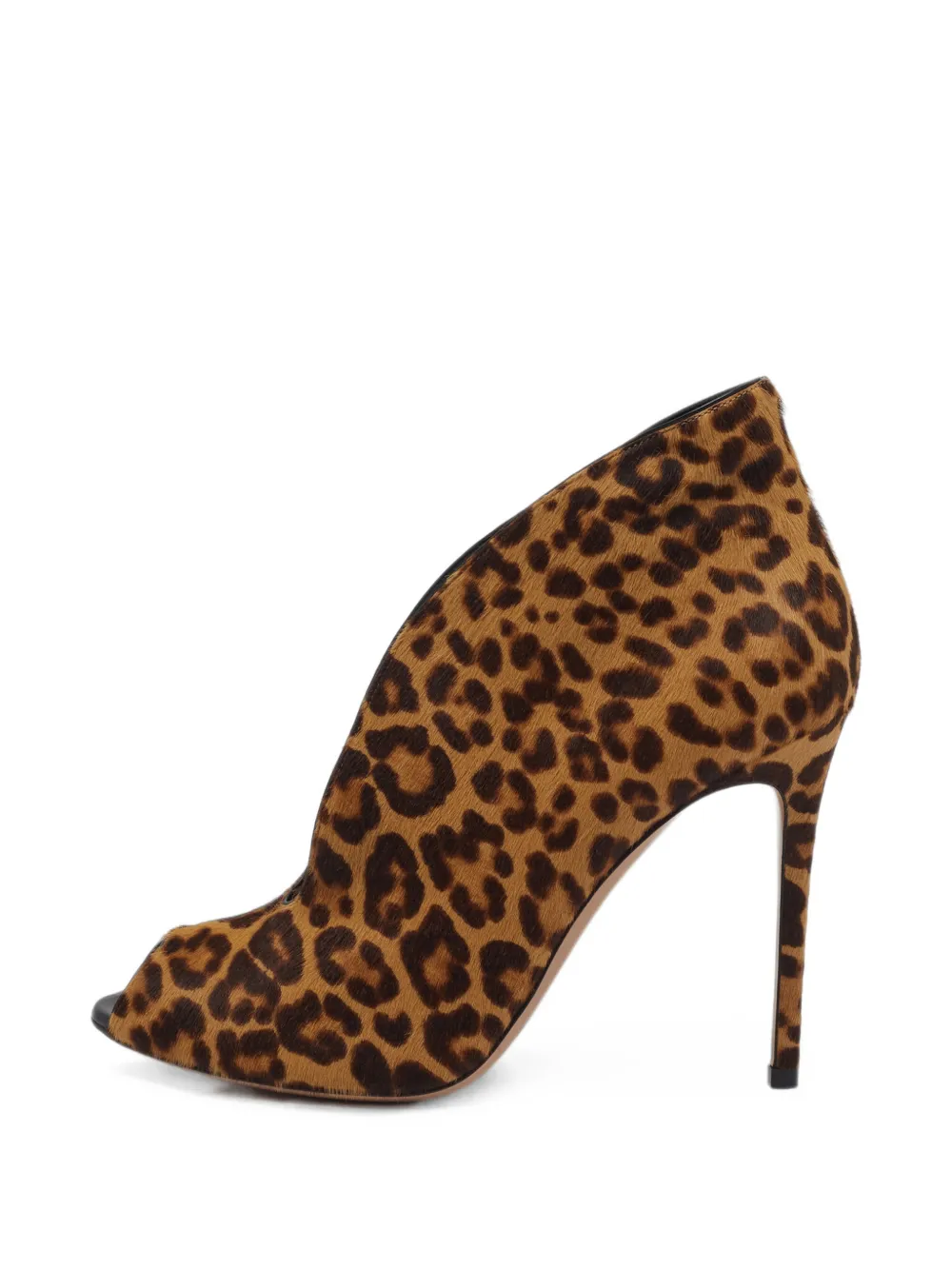 Gianvito Rossi Vamp leopard-print ankle boots - Marron