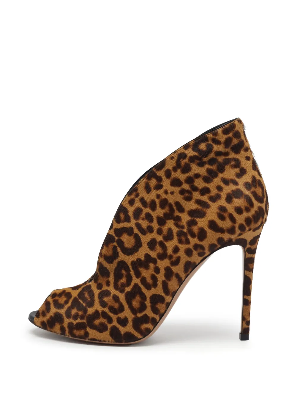 Gianvito Rossi Vamp leopard-print ankle boots - Brown