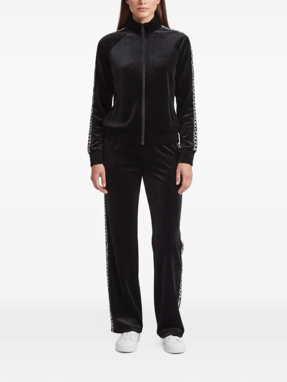 Versace Jeans Couture velvet side-stripe track pants - Nero