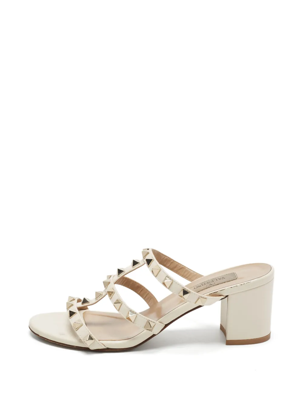 Valentino Garavani Pre-Owned Rockstud block heel sandals - Weiß