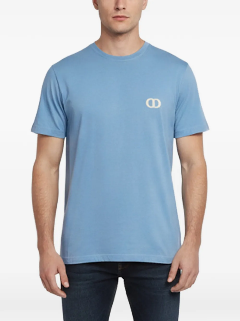Christian Dior Pre-Owned CD embroidered T-shirt - Bleu