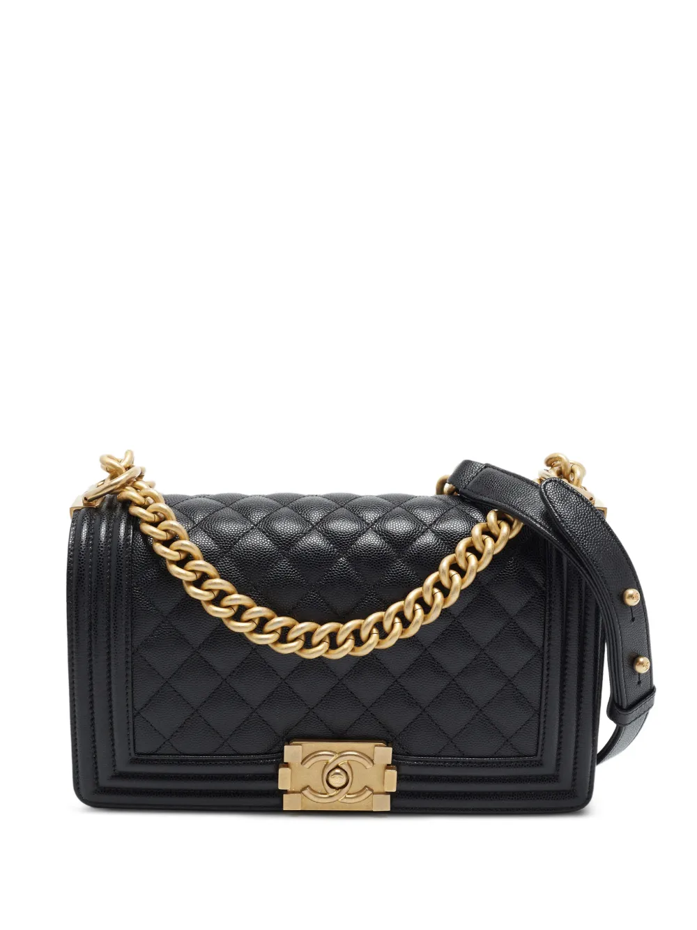 CHANEL Pre-Owned 2018 Boy quilted shoulder bag - Black