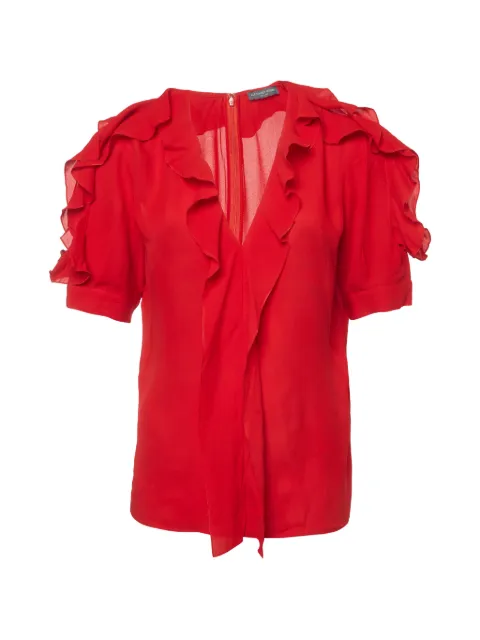 Alexander McQueen Pre-Owned ruffled crepe blouse