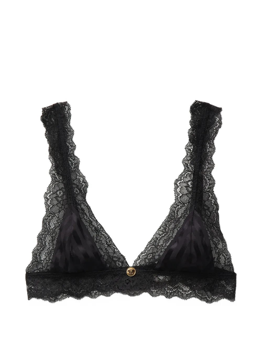 Versace Reggiseno con placca Medusa - Nero