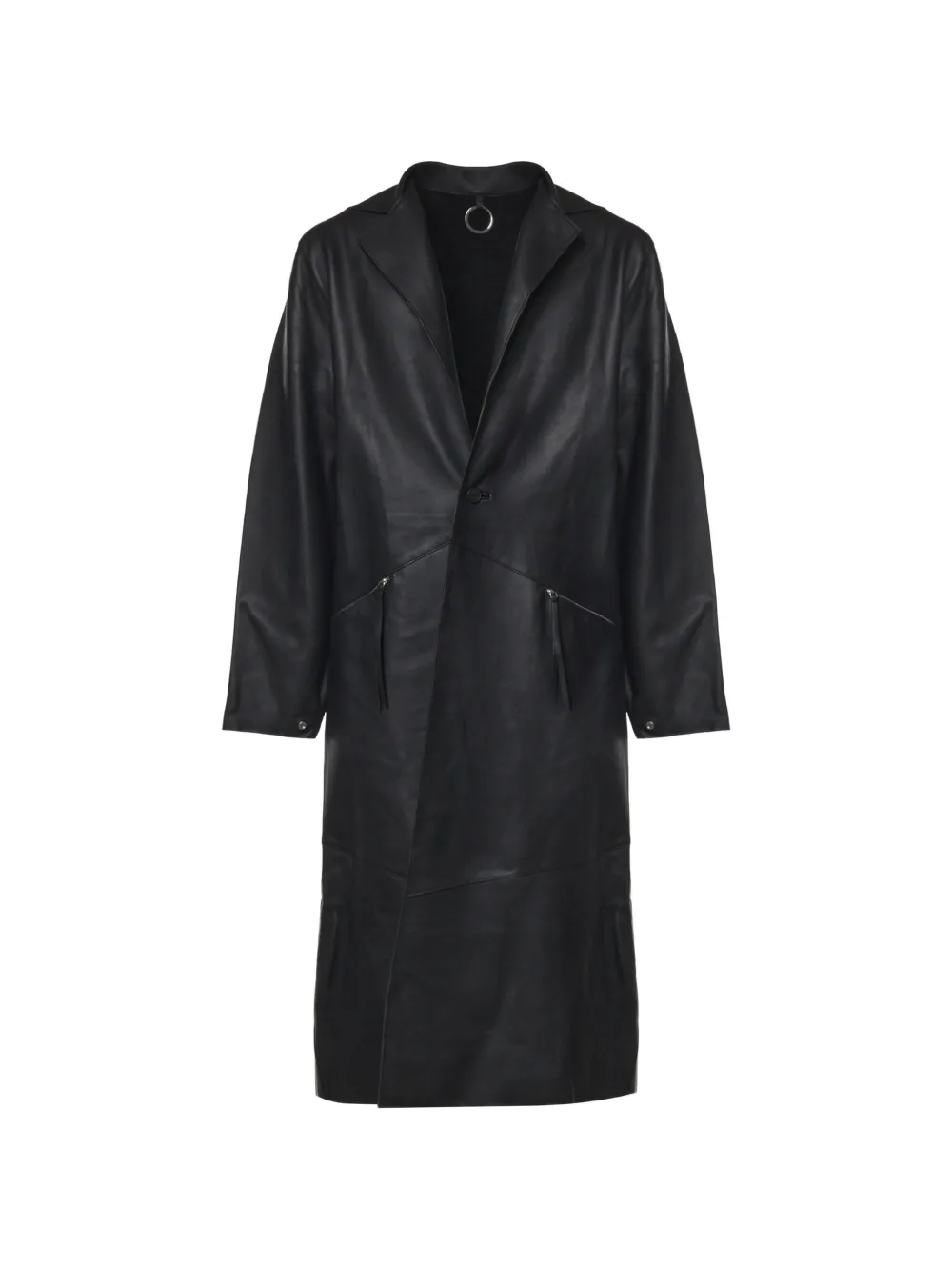 HELIOT EMIL panelled leather coat - Schwarz