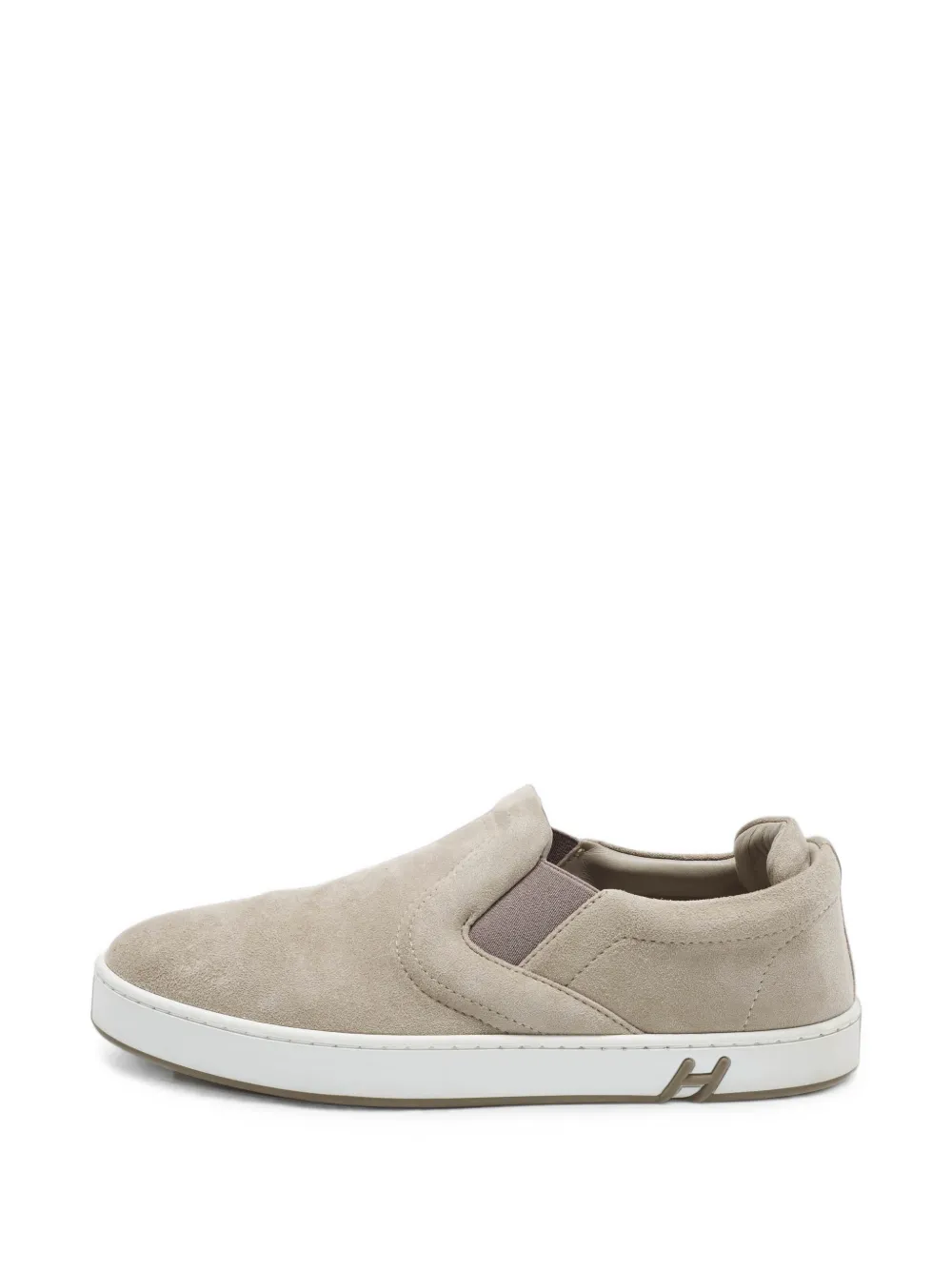 Pre-owned Hermes Kiddy Slip-on Sneakers In Grey