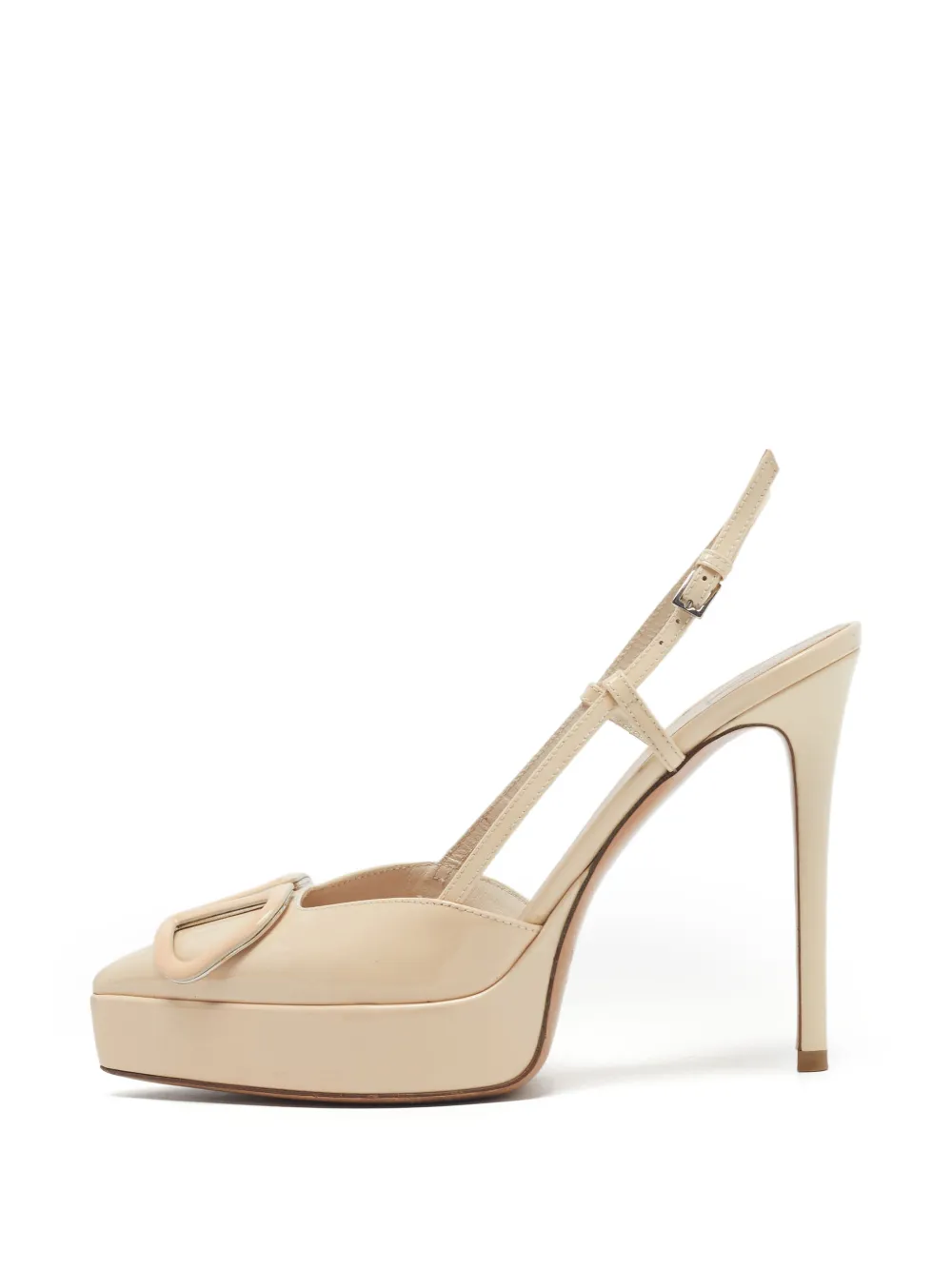 Valentino Garavani Pre-Owned VLogo slingback pumps - Nude