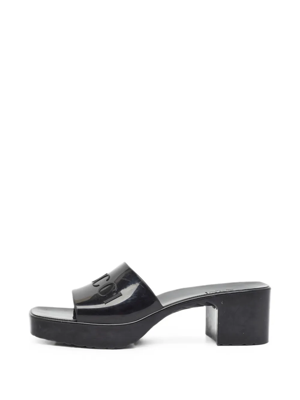 Gucci Pre-Owned logo platform sandals - Noir Gucci Pre-Owned logo platform sandals - Noir