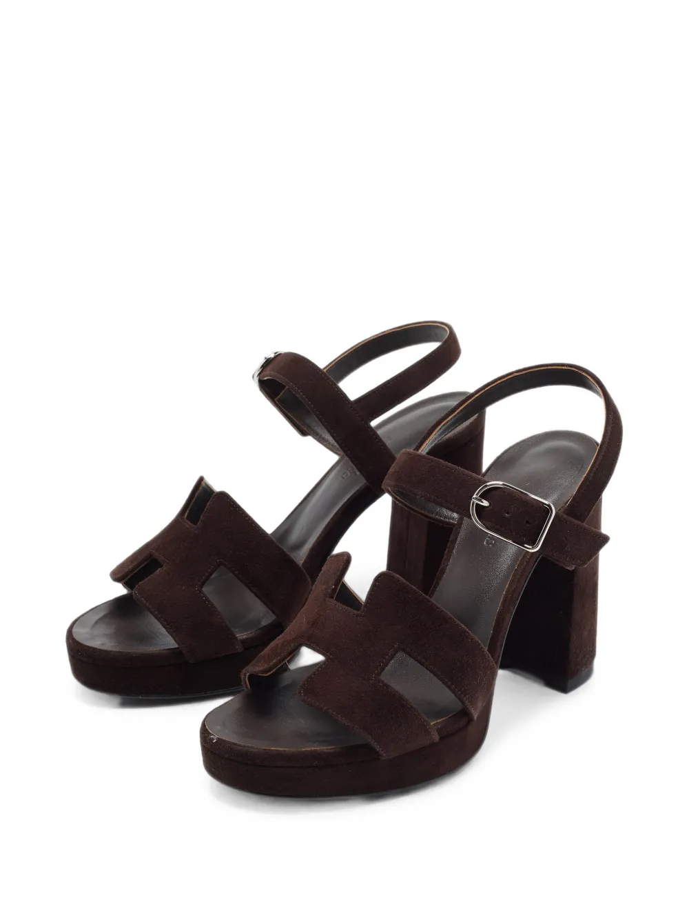 Hermès Pre-Owned Jazz platform sandals - Marron Hermès Pre-Owned Jazz platform sandals - Marron