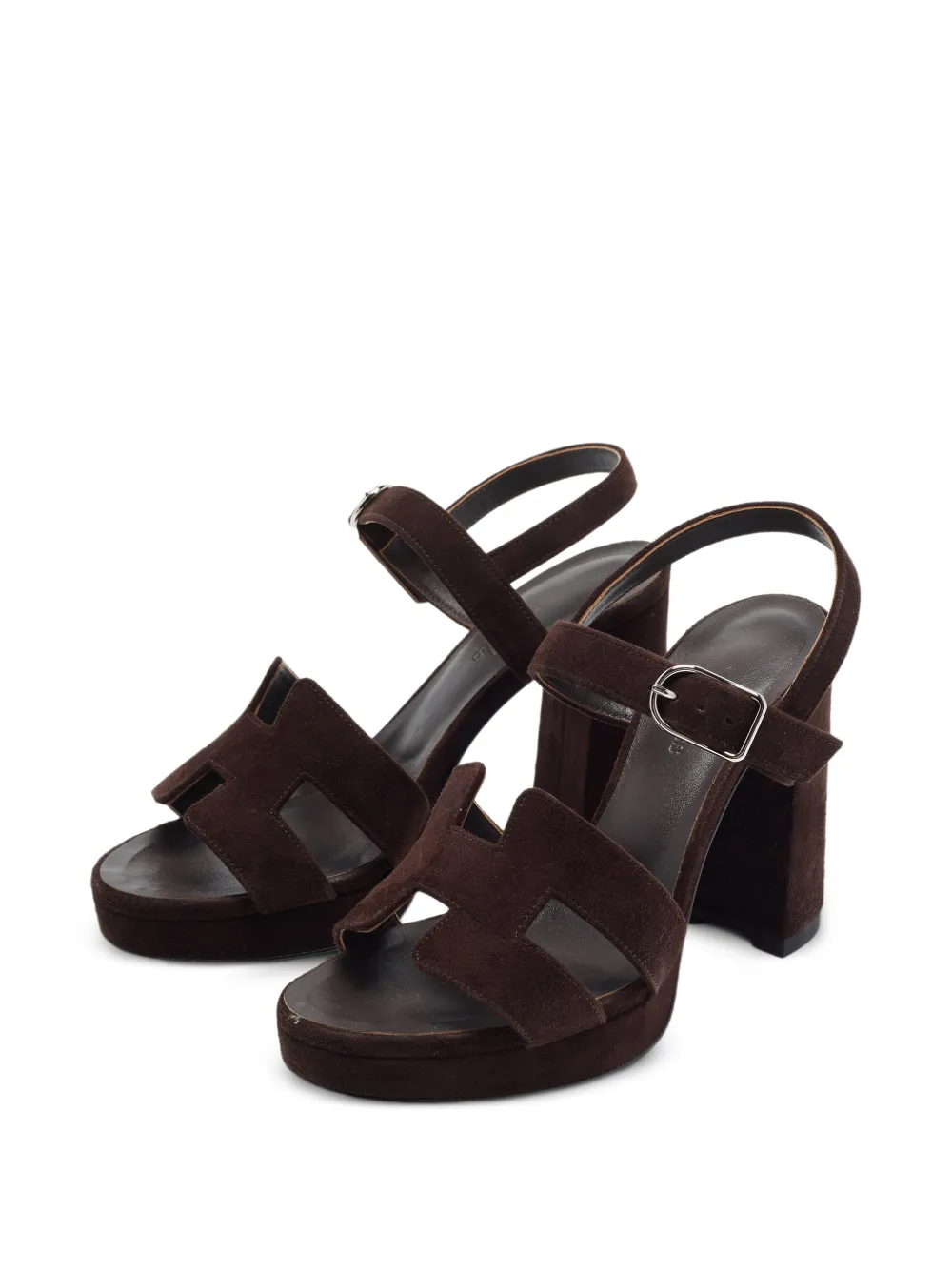 Hermès Pre-Owned Jazz platform sandals - Braun