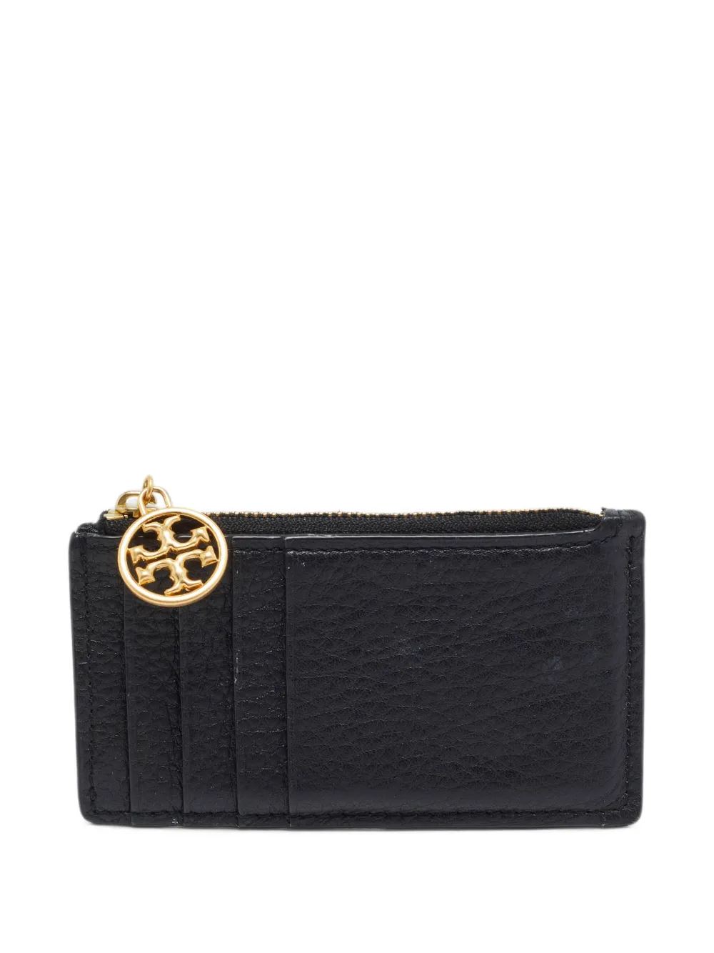 Tory Burch Miller top-zip card holder - Schwarz