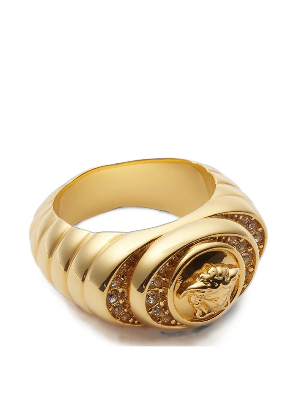 Versace Anello Medusa con cristalli - Oro