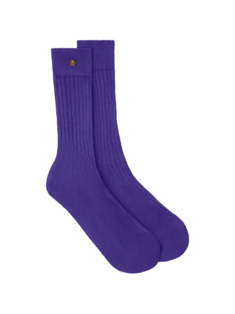 Versace Medusa plaque ribbed socks