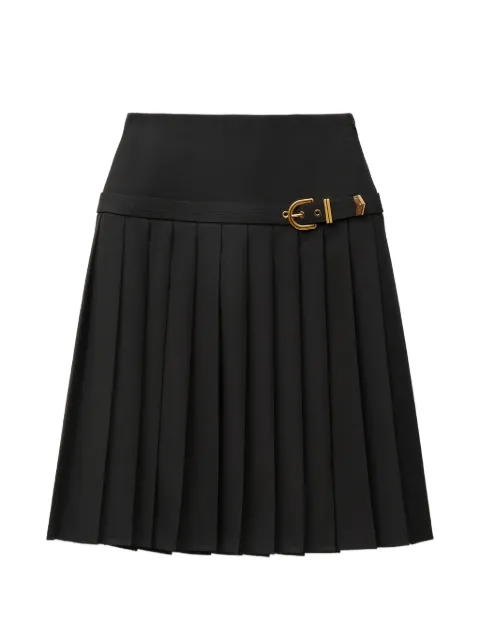 Versace belted pleated midi skirt