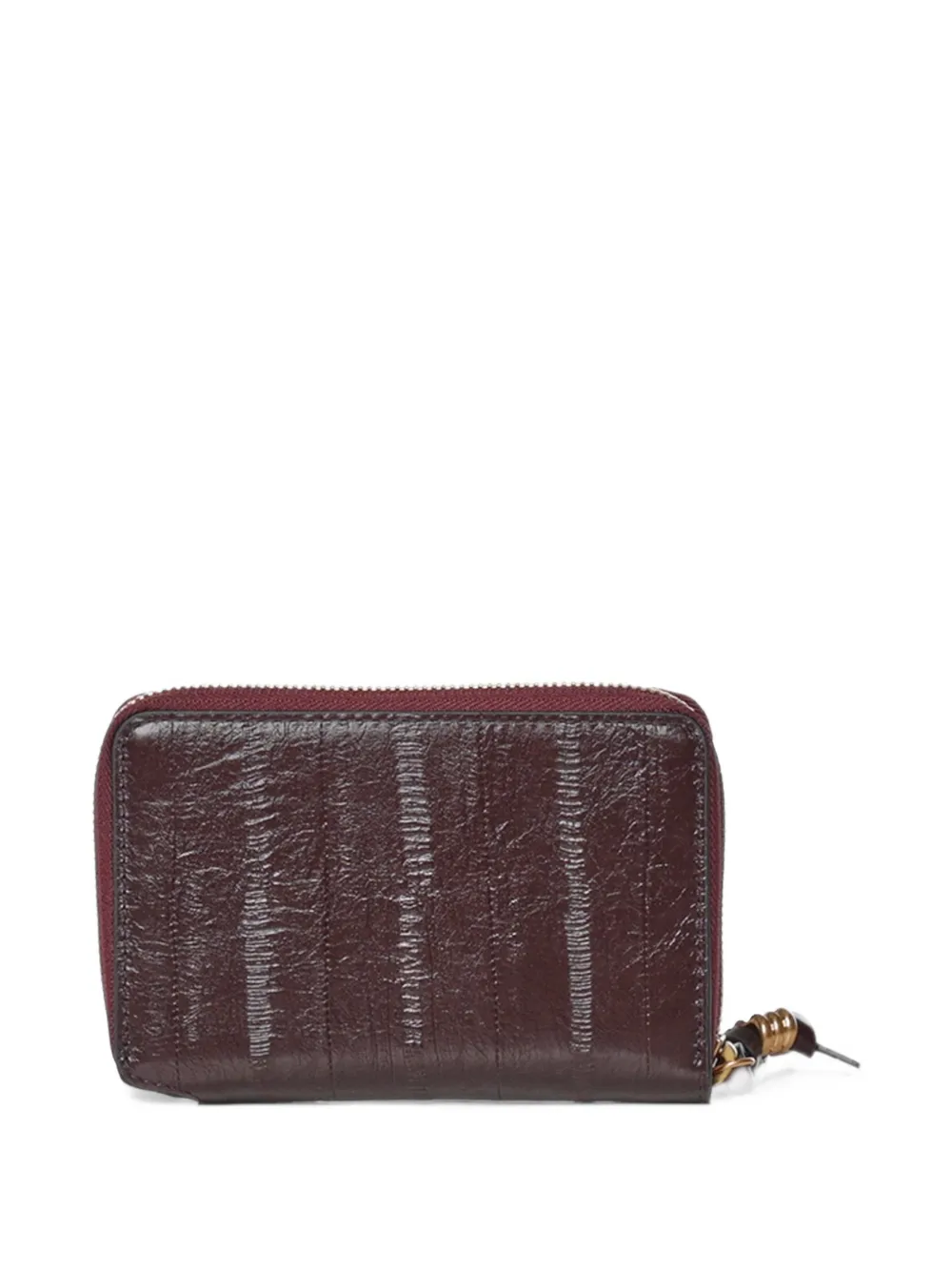 GIANNI CHIARINI EEL portemonnee met gekreukte afwerking Rood