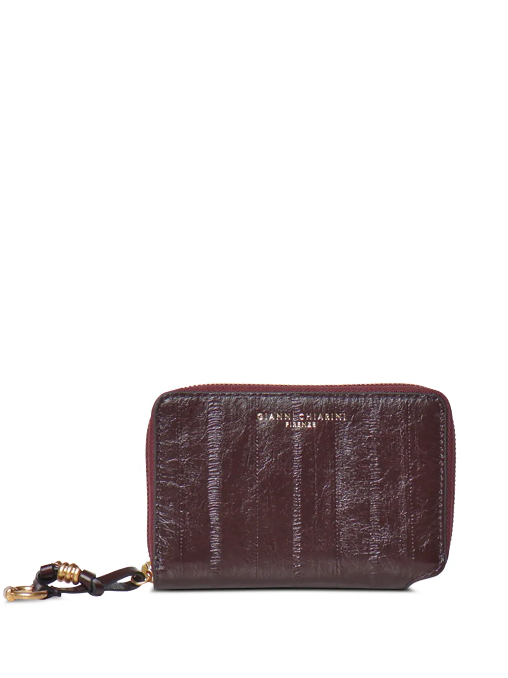 GIANNI CHIARINI EEL crinkled-finish wallet - Rosso