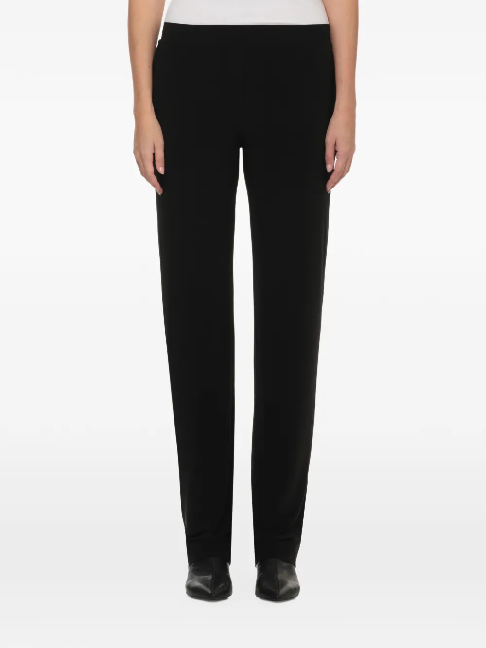 Norma Kamali straight-leg trousers Zwart