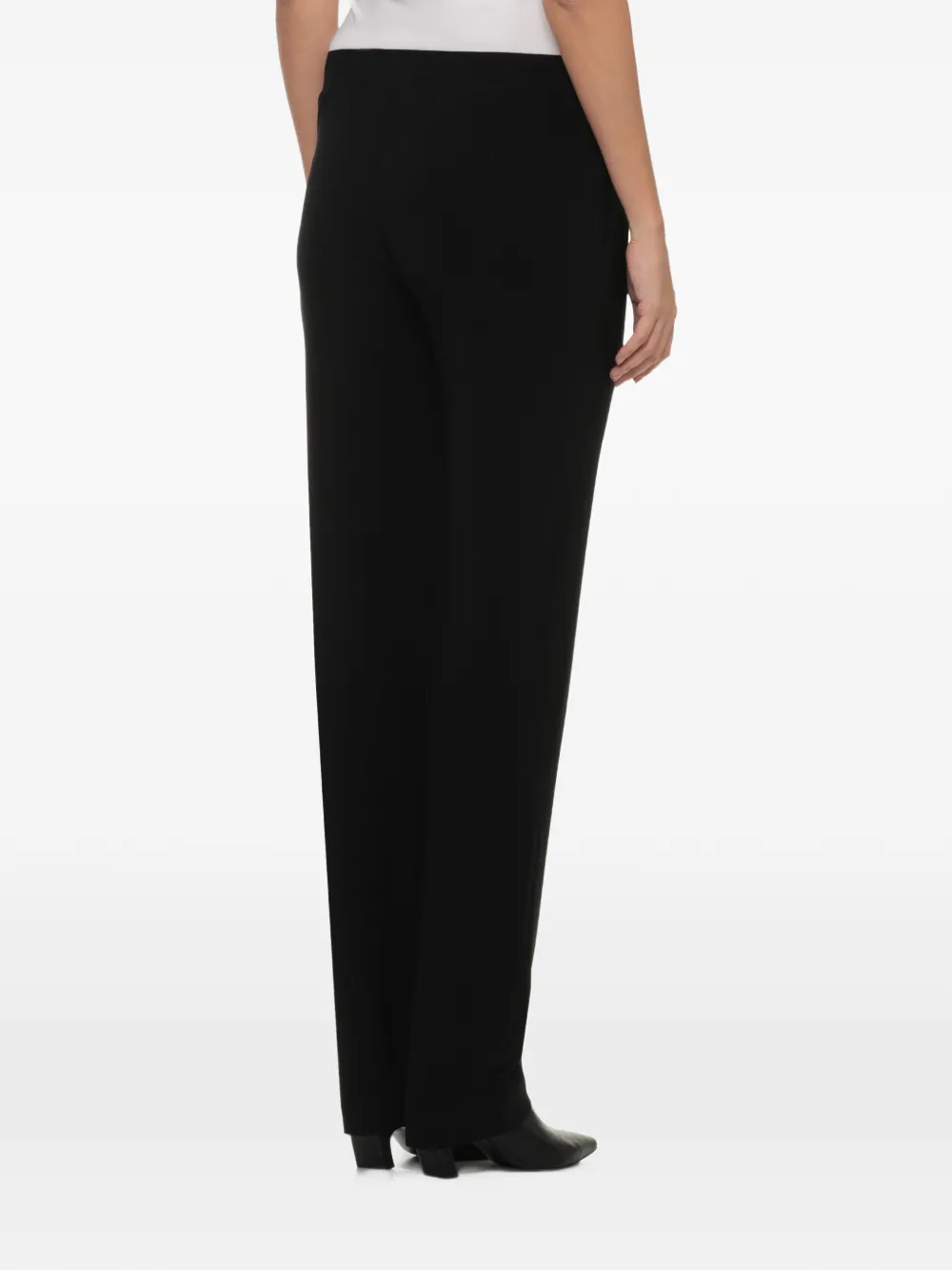 Norma Kamali straight-leg trousers Zwart
