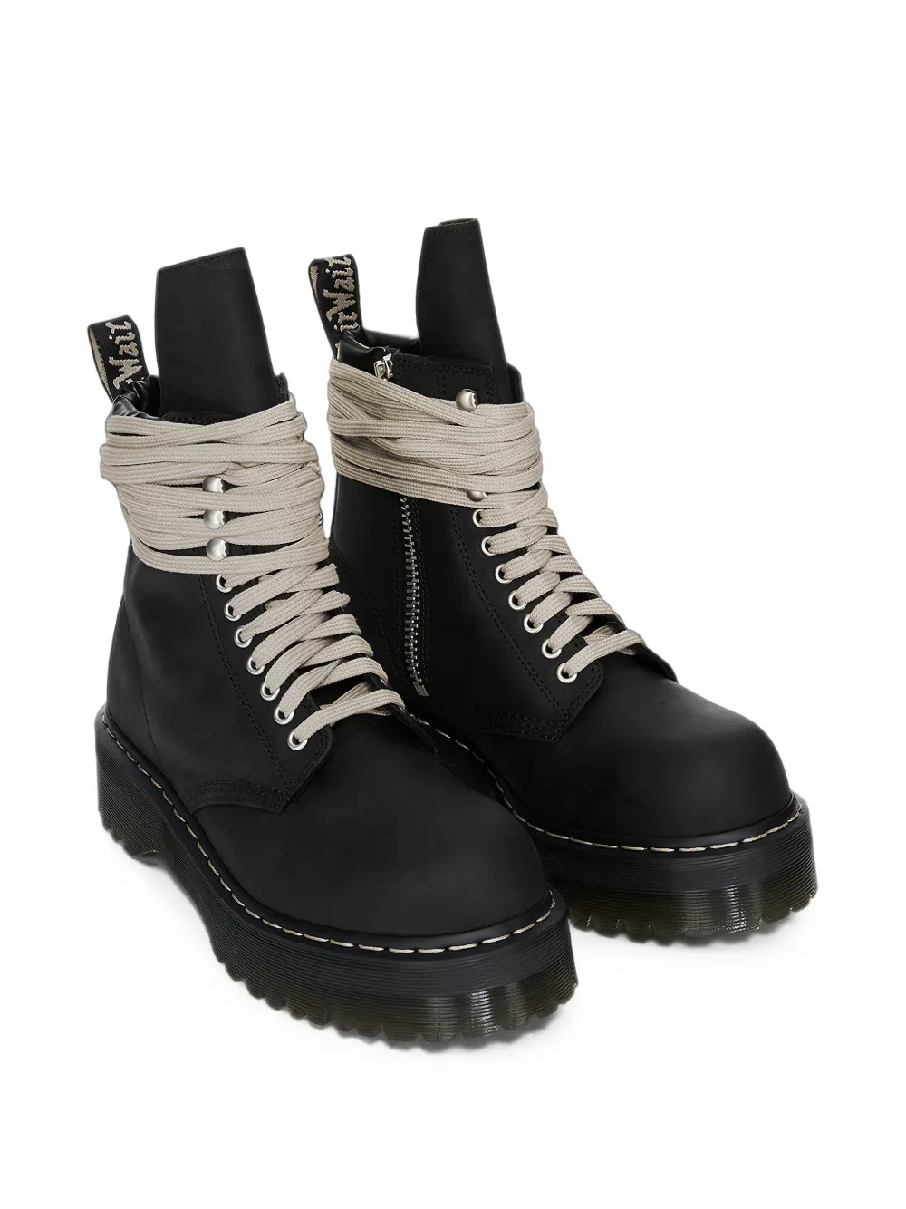 靴 RickOwens Dr.Martens 1460 QUAD RO UK10 Dr. Martens x Rick Owens Quad Sole Boots | Black | FARFETCH