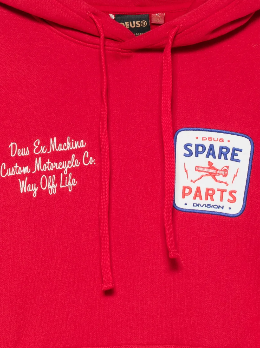 Deus Ex Machina Mudflap hoodie met logo-patch Rood