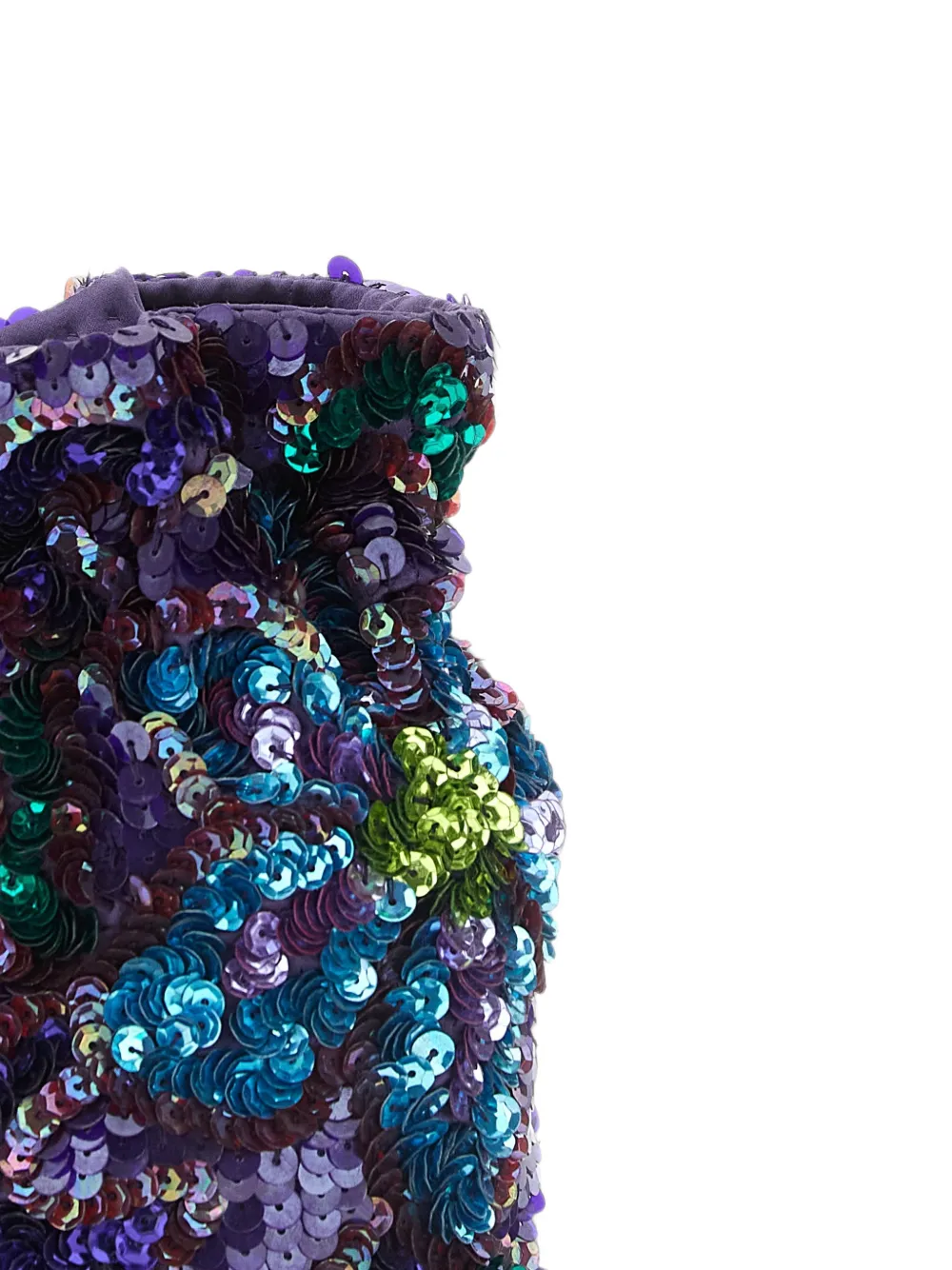 P.A.R.O.S.H. Gla sequin-embroidered floral bucket bag Paars