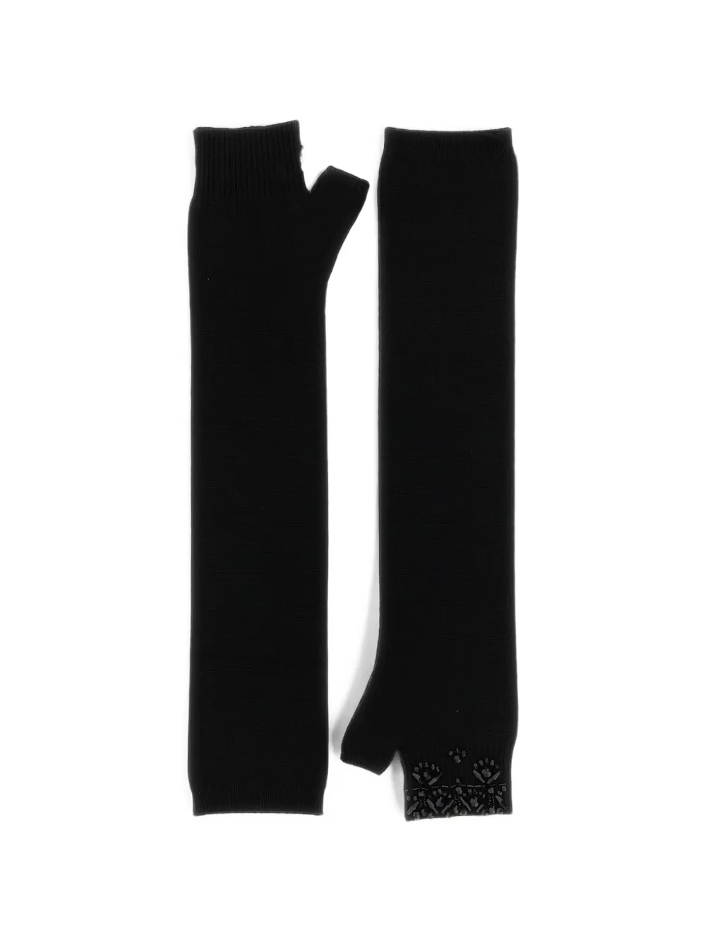 P.A.R.O.S.H. Look26 bead-embellished fingerless gloves Zwart