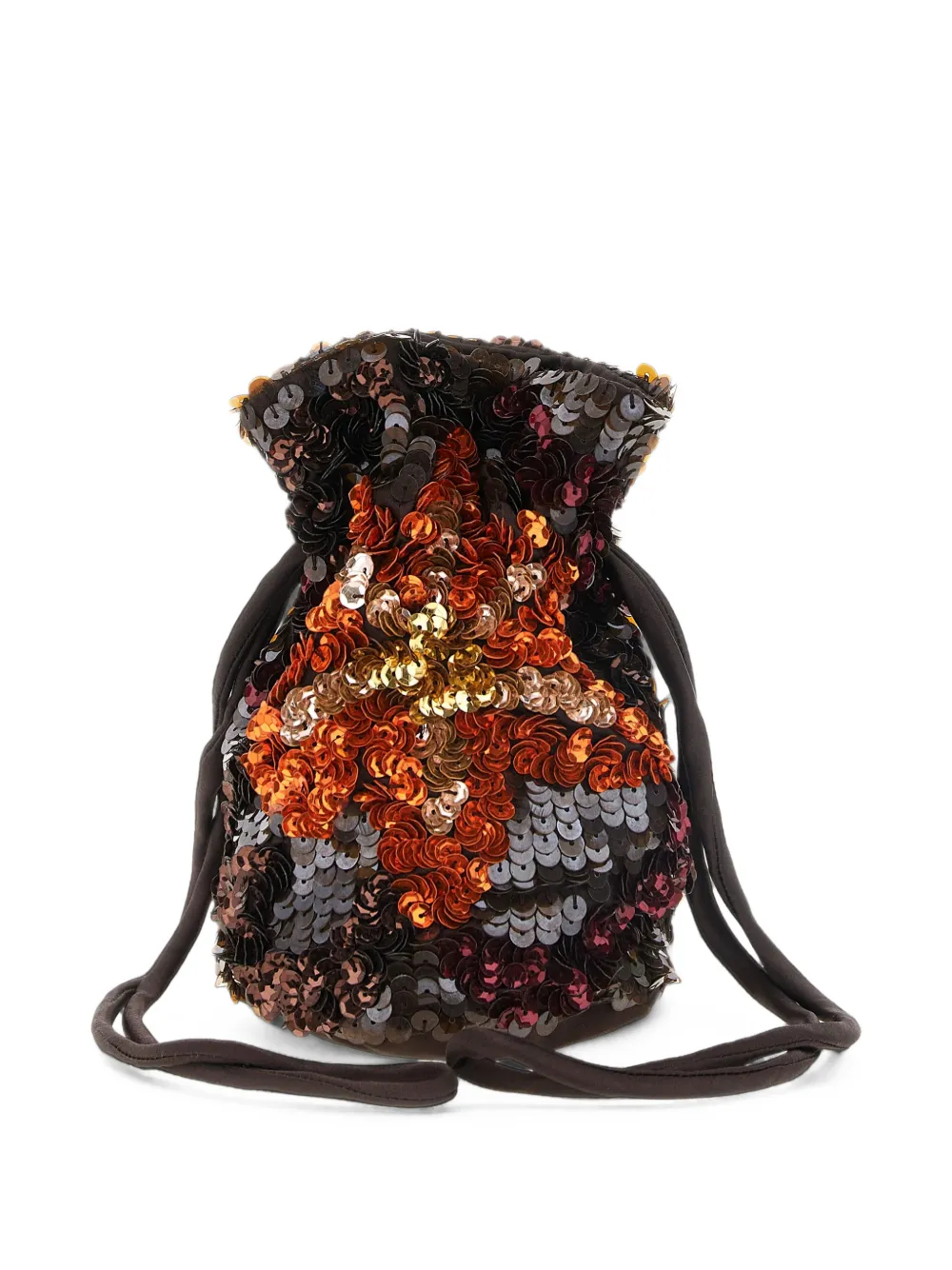 P.A.R.O.S.H. sequin-embroidered bucket bag Bruin