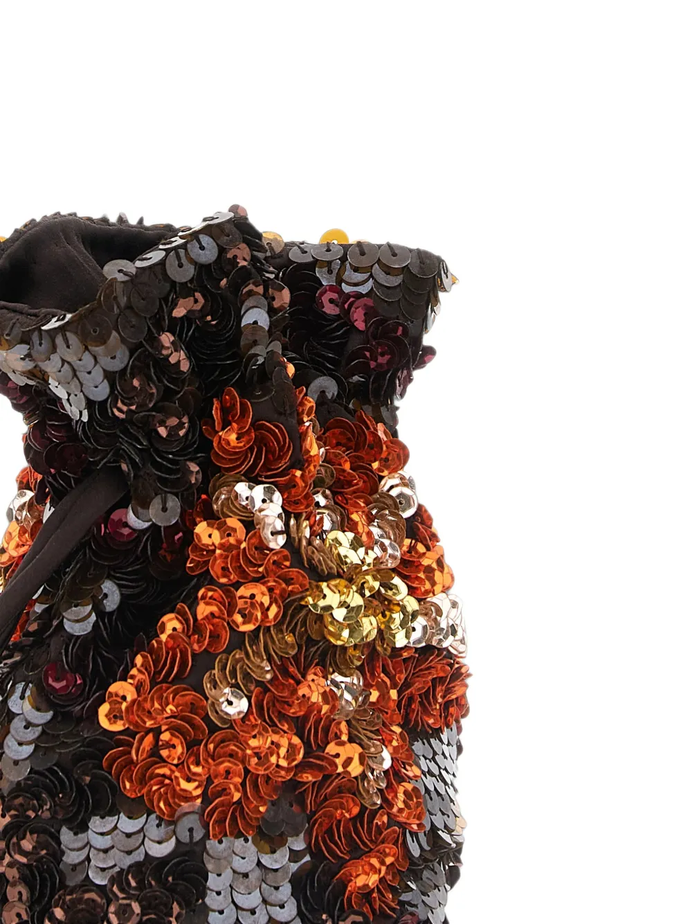 P.A.R.O.S.H. sequin-embroidered bucket bag Bruin