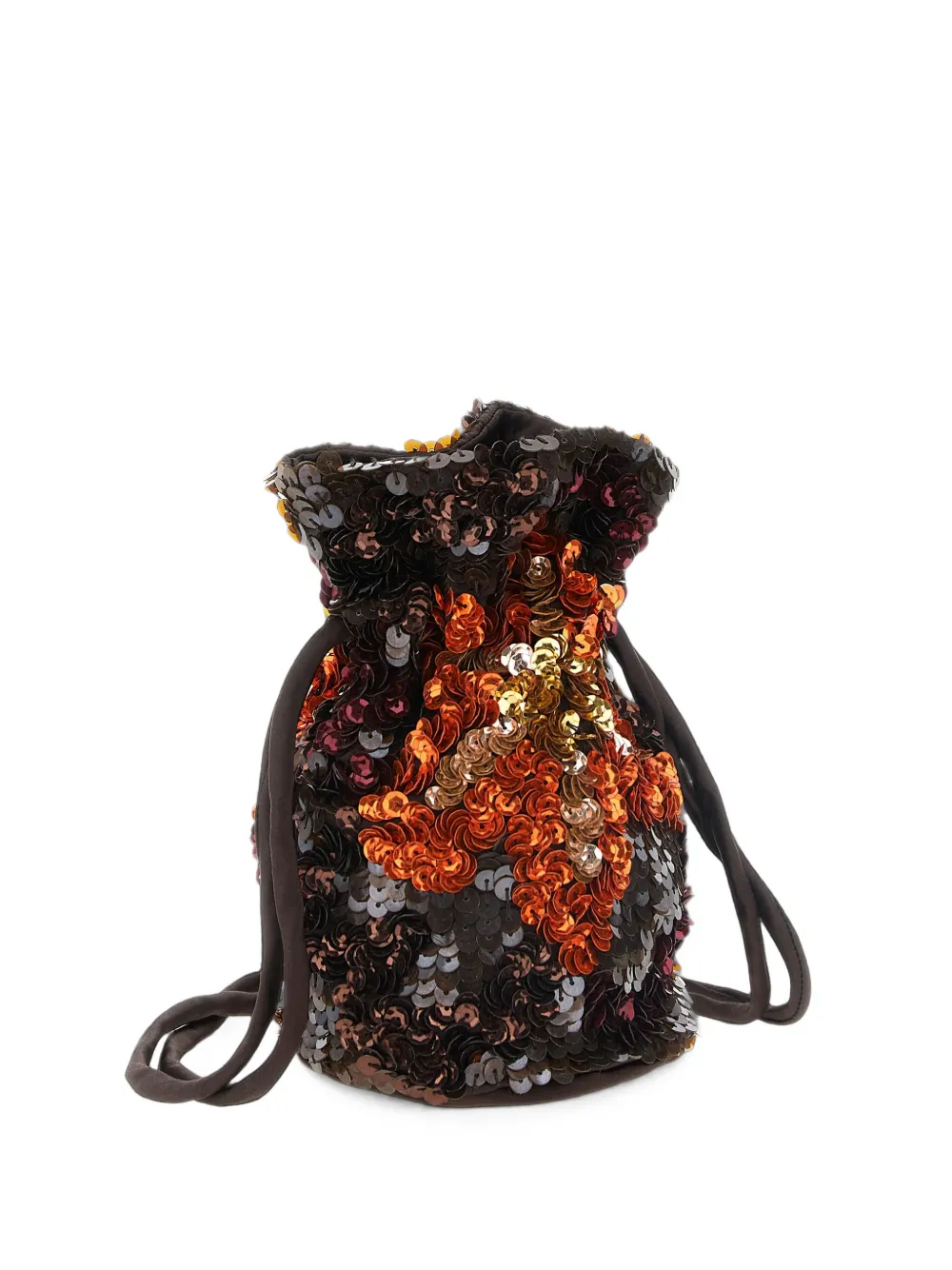 P.A.R.O.S.H. sequin-embroidered bucket bag - Marrone