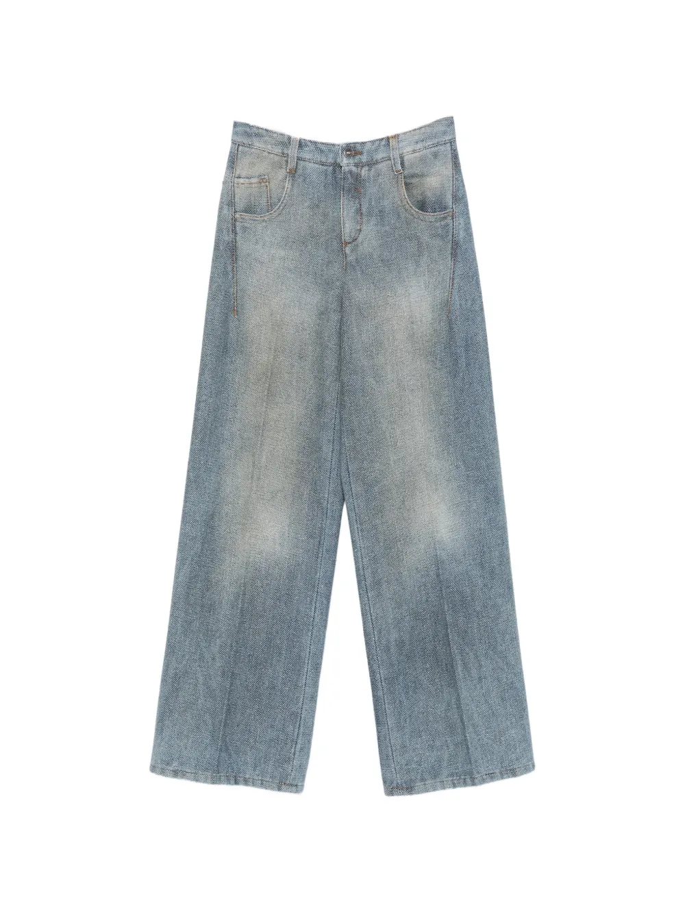 Ermanno Scervino textured straight-leg jeans Blauw