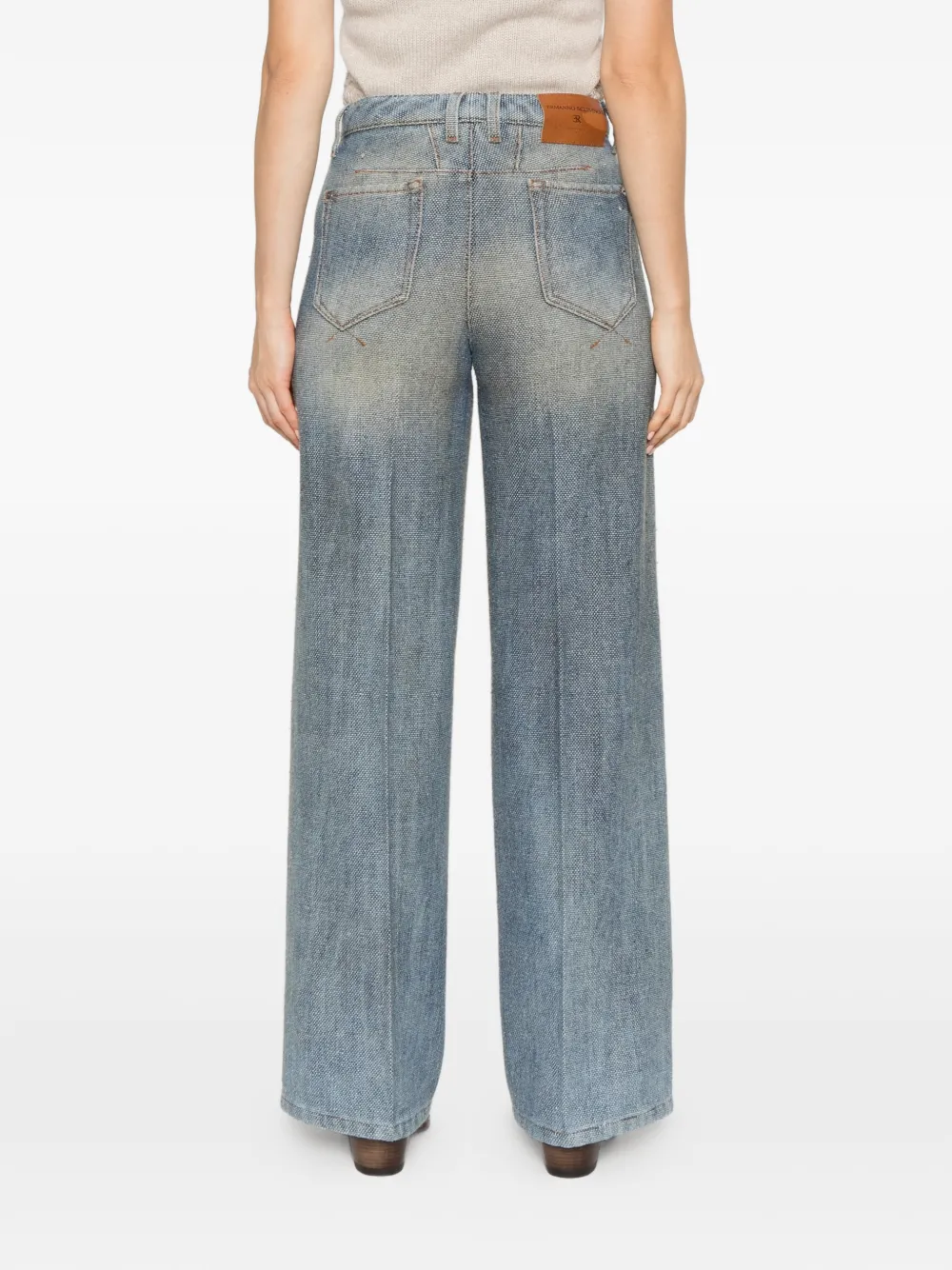 Ermanno Scervino textured straight-leg jeans Blauw