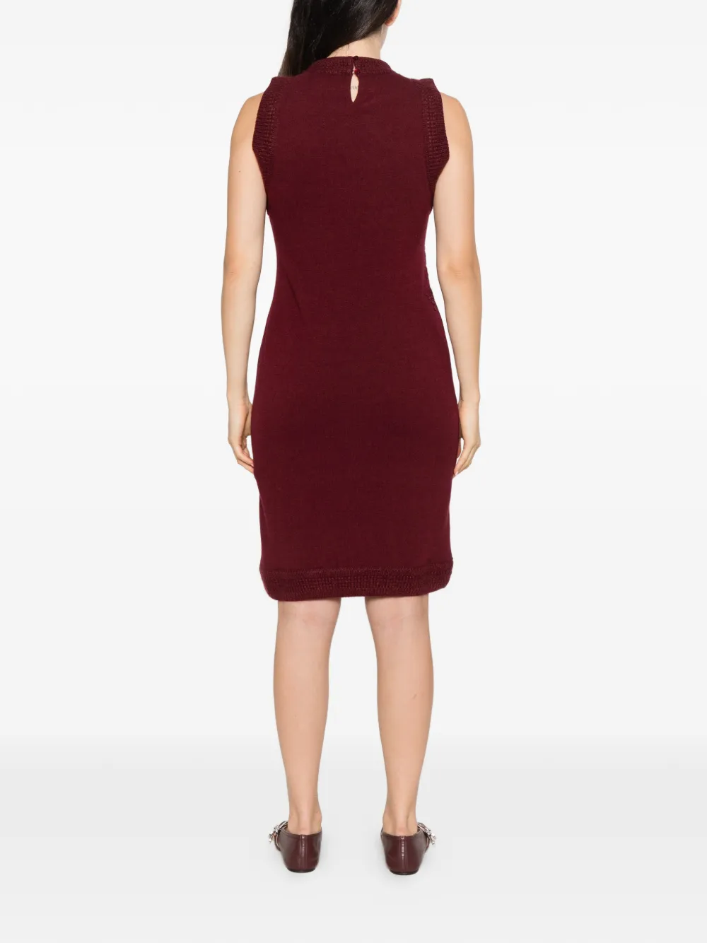 Ermanno Scervino lace-trimmed sleeveless mini dress Rood