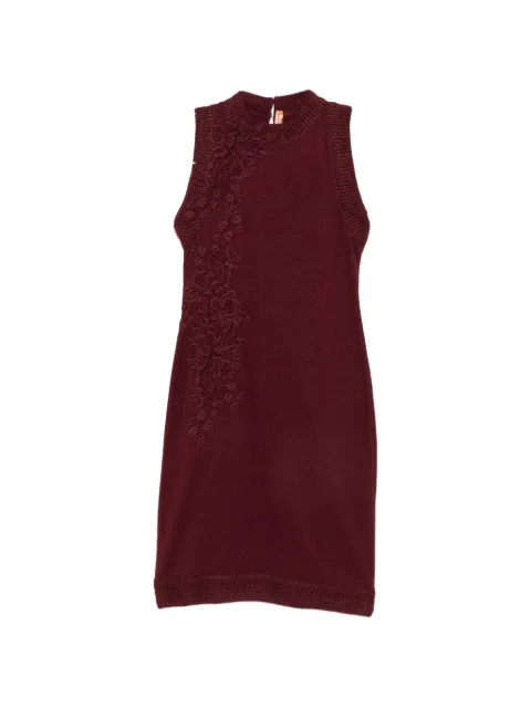 Ermanno Scervino vestido midi con ribete de encaje