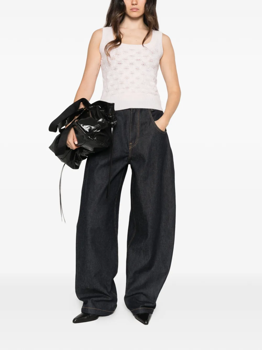 Ermanno Scervino open-knit vest Roze