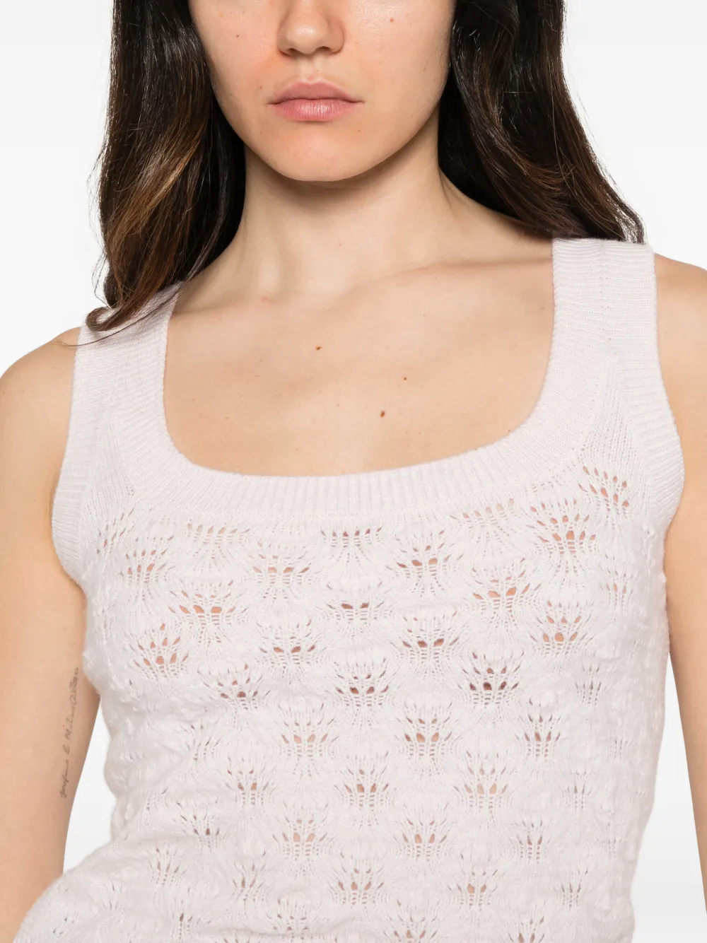 Ermanno Scervino open-knit vest Roze