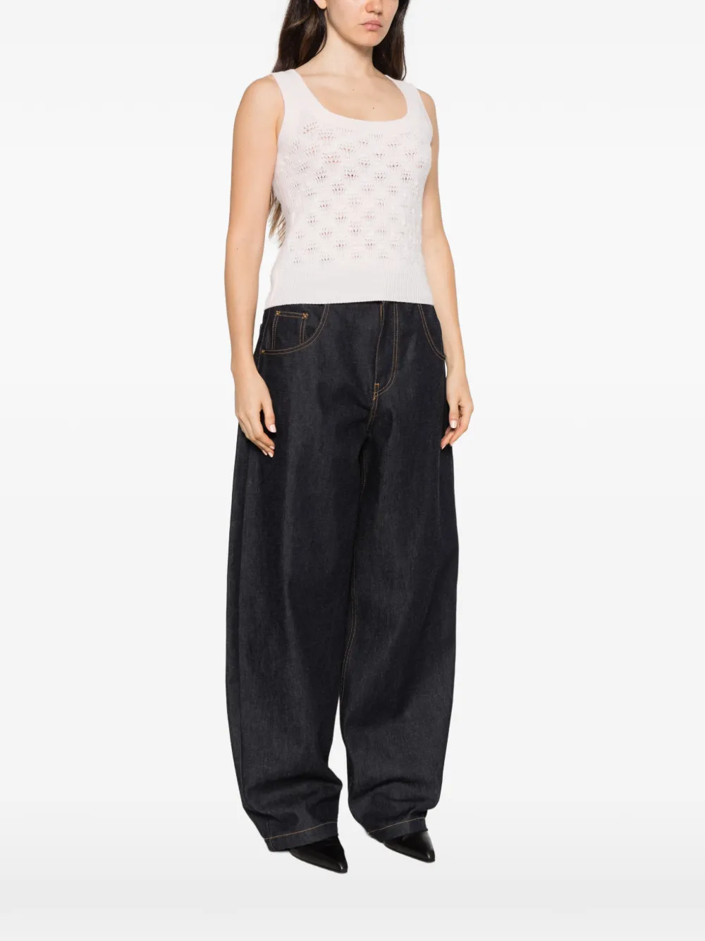 Ermanno Scervino open-knit vest Roze