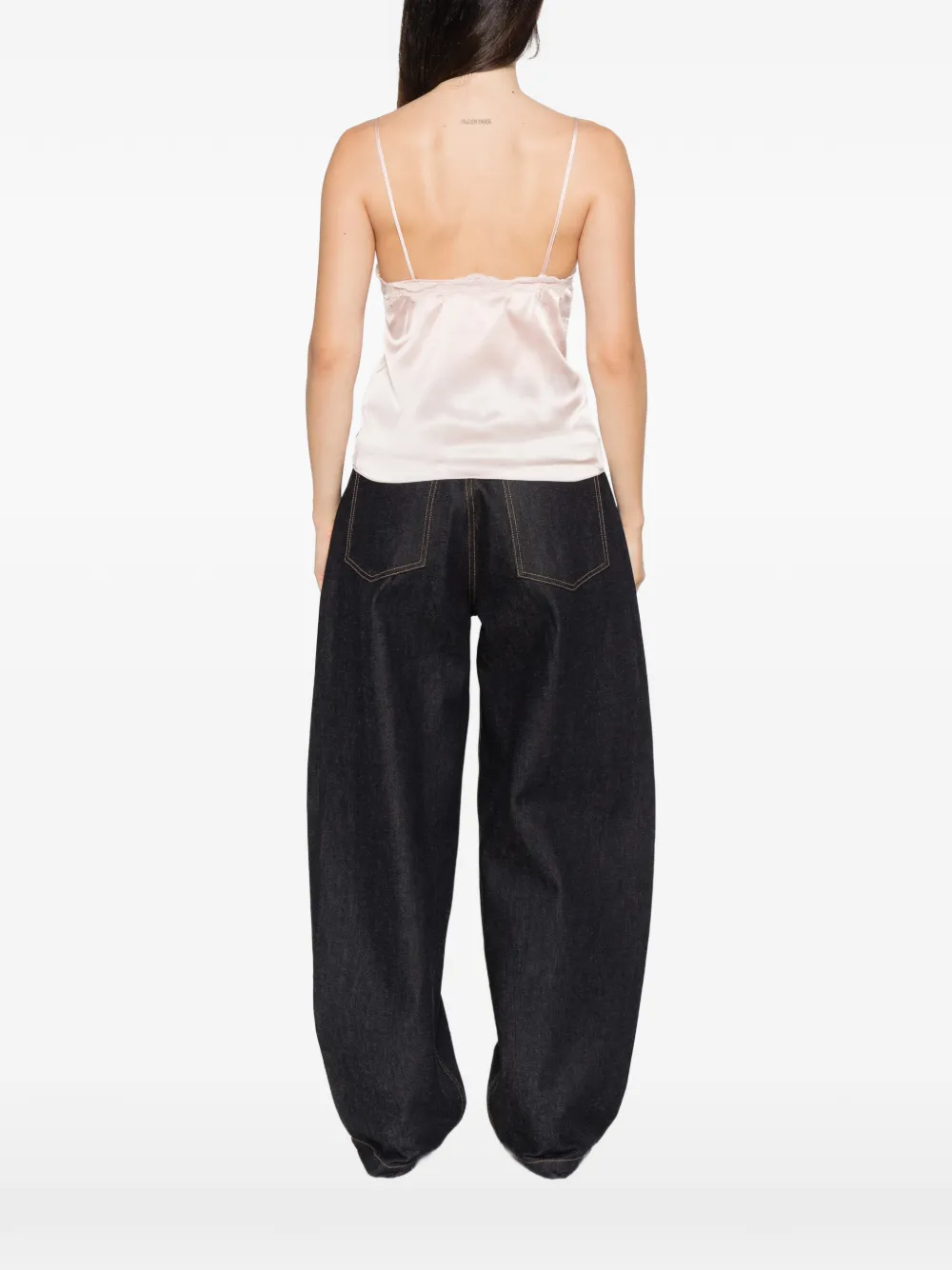 Ermanno Scervino lace-trimmed silk-blend camisole Roze