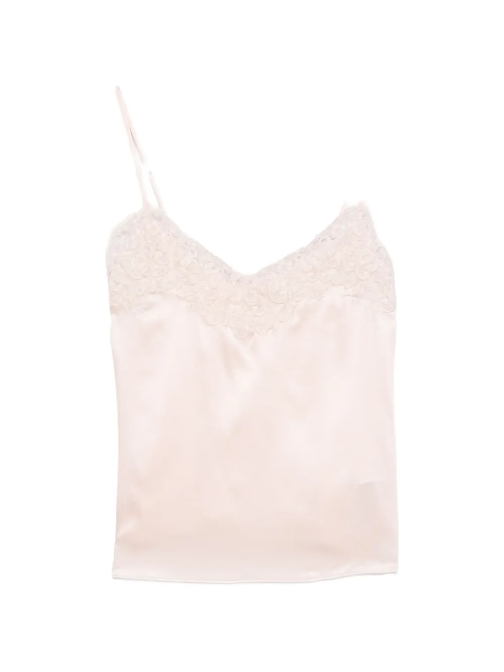 Ermanno Scervino lace-trimmed silk-blend camisole - Rosa