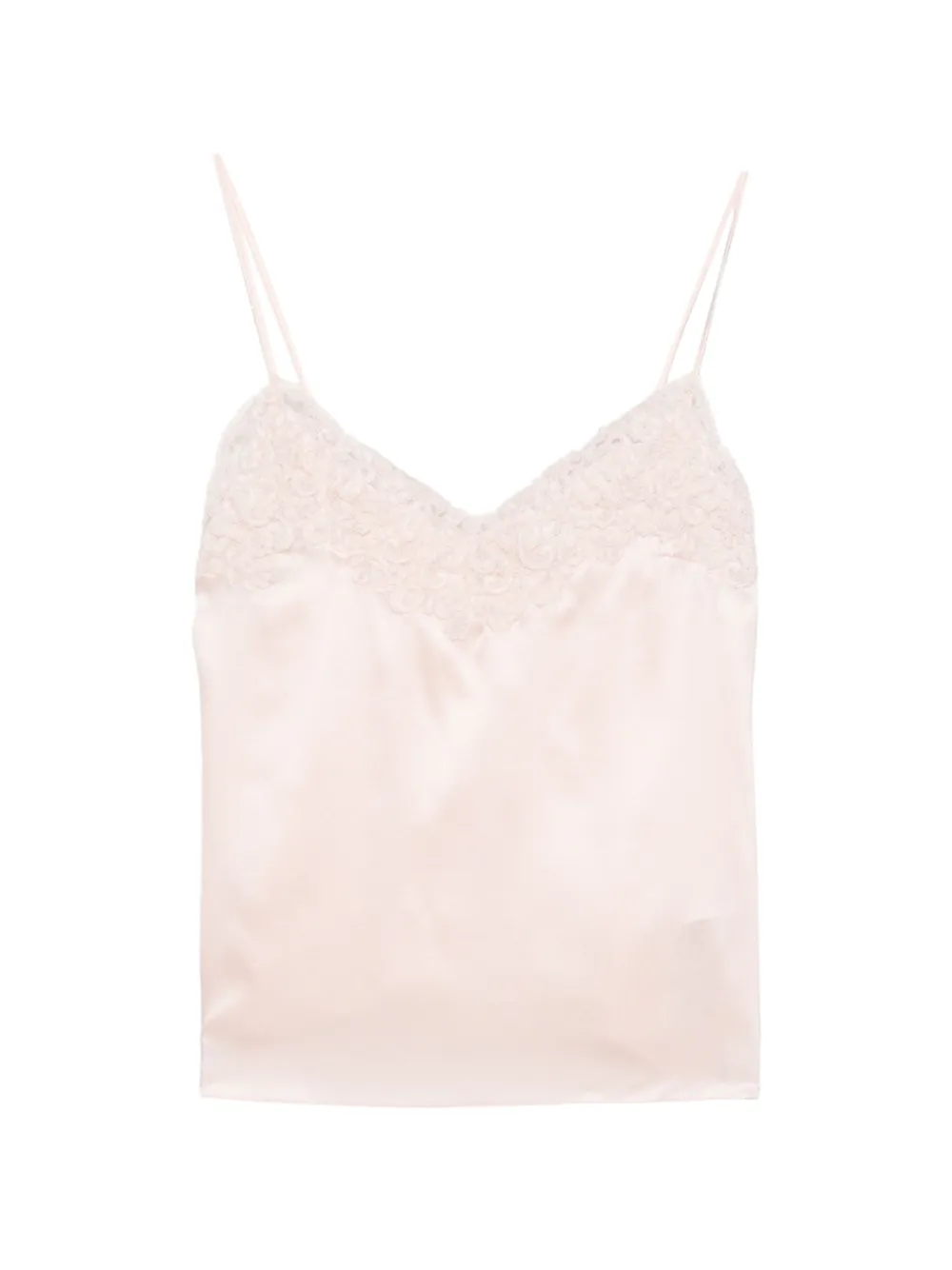 Ermanno Scervino lace-trimmed silk-blend camisole - Rosa