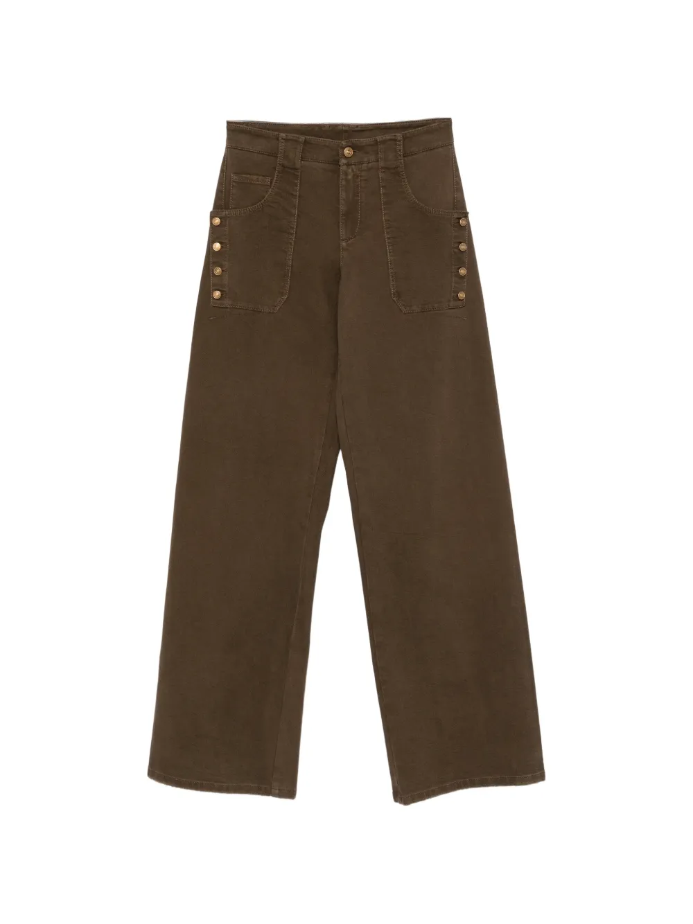 Ermanno Scervino button-detail wide-leg trousers Bruin