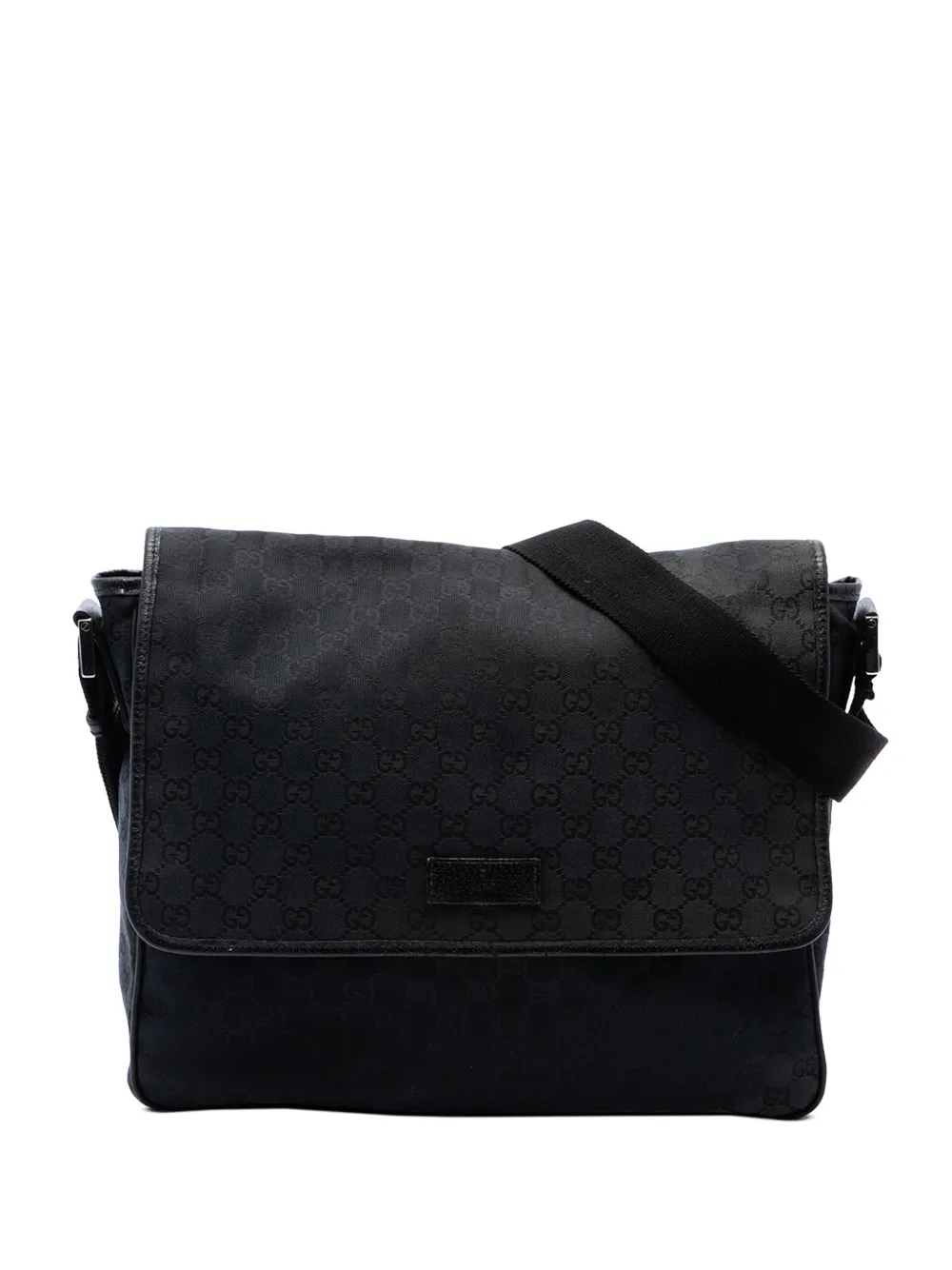 Gucci Pre-Owned 2016-2026 GG Canvas Flap Messenger Bag crossbody bag - Nero